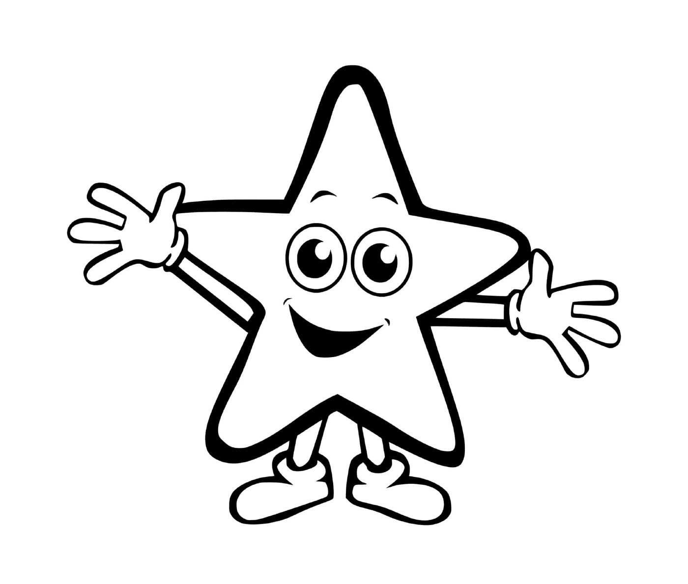  A joyous star with hands and feet 