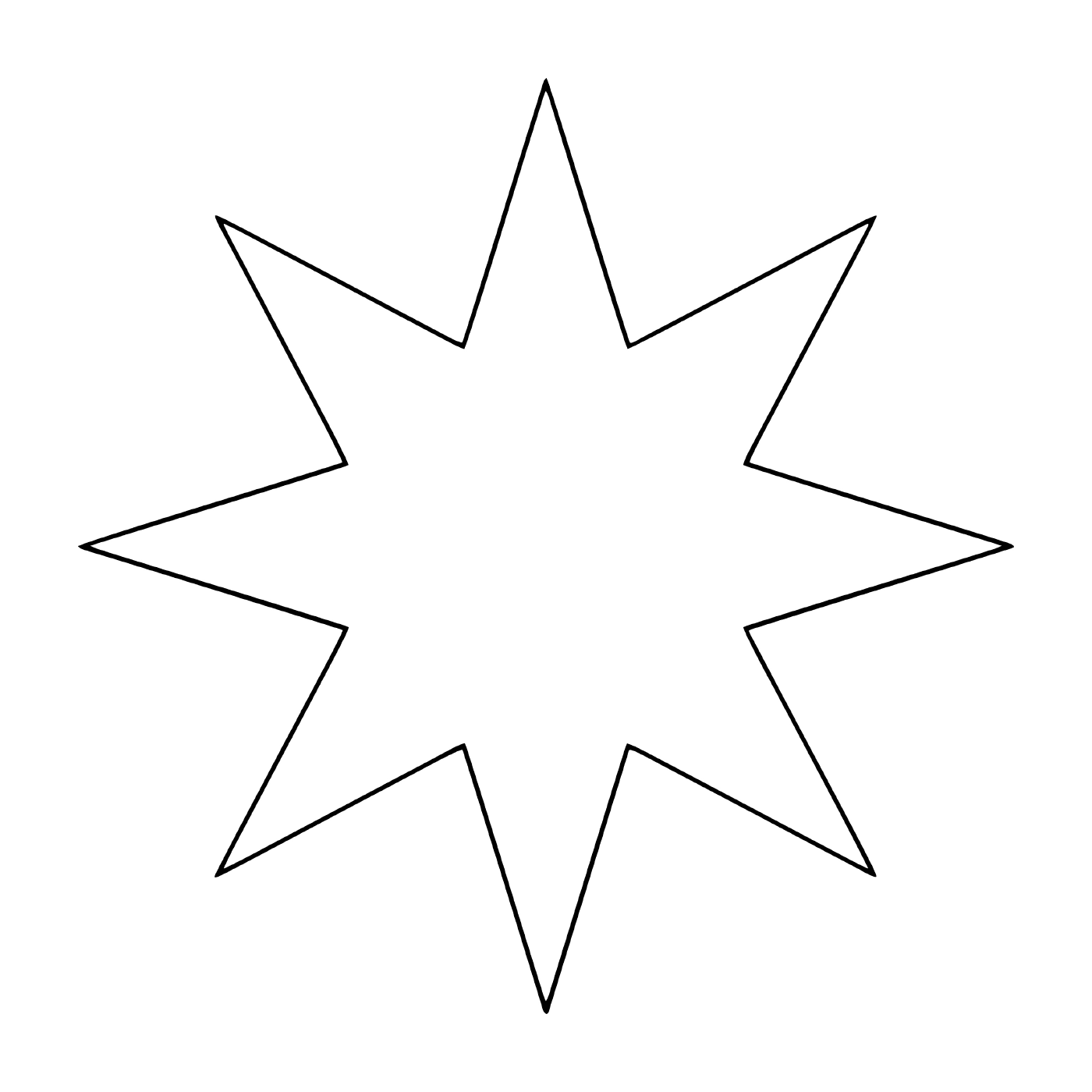  A star with eight branches 