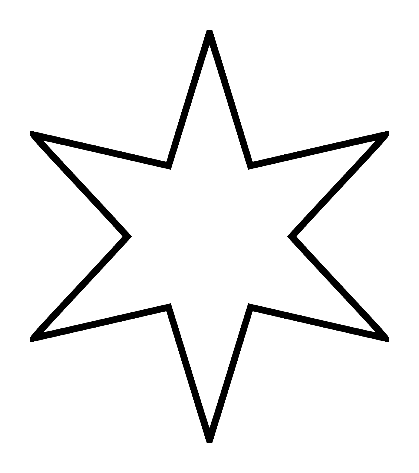  A six-pointed star resembling a flower 