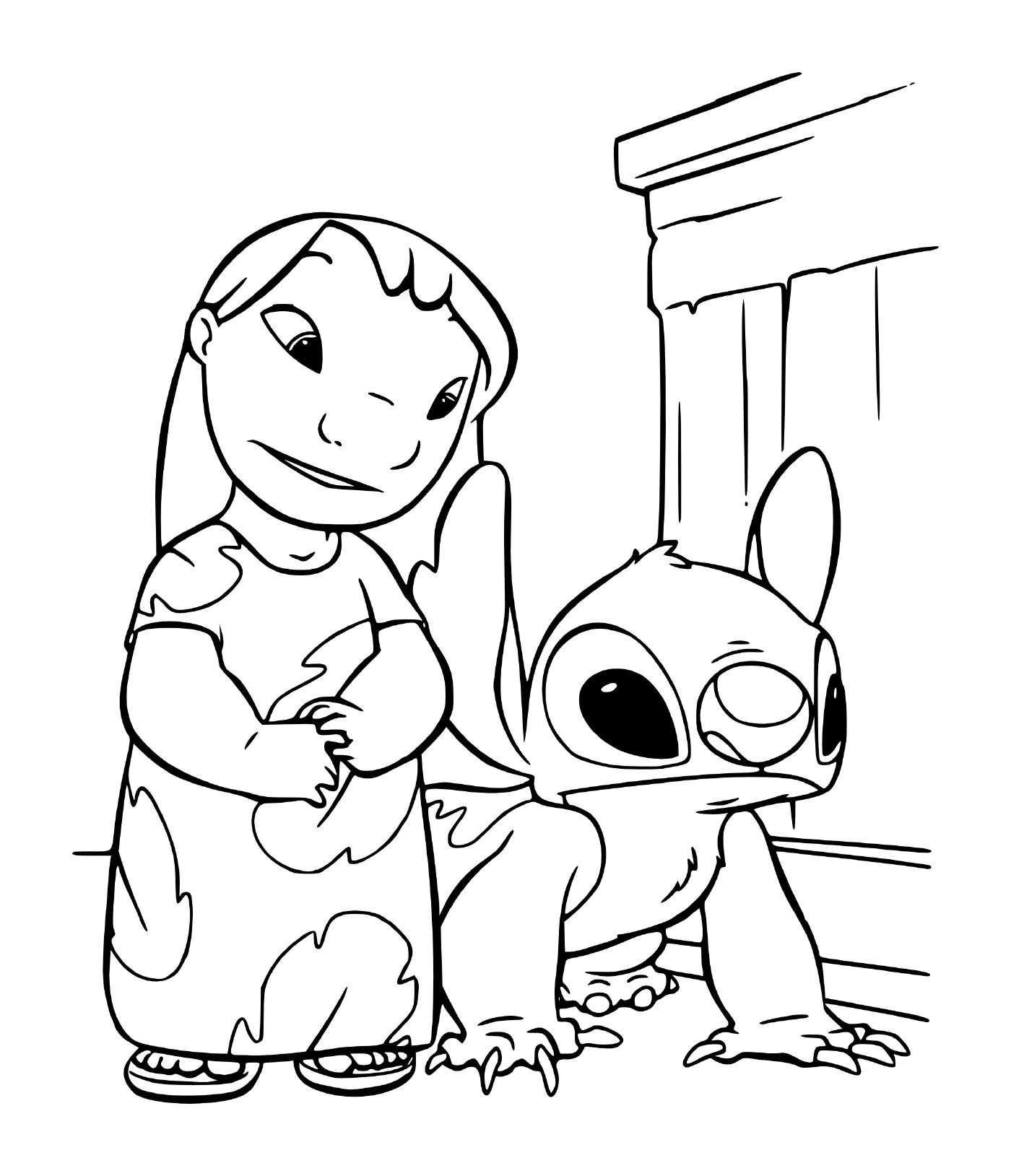  Lilo and Stitch together 