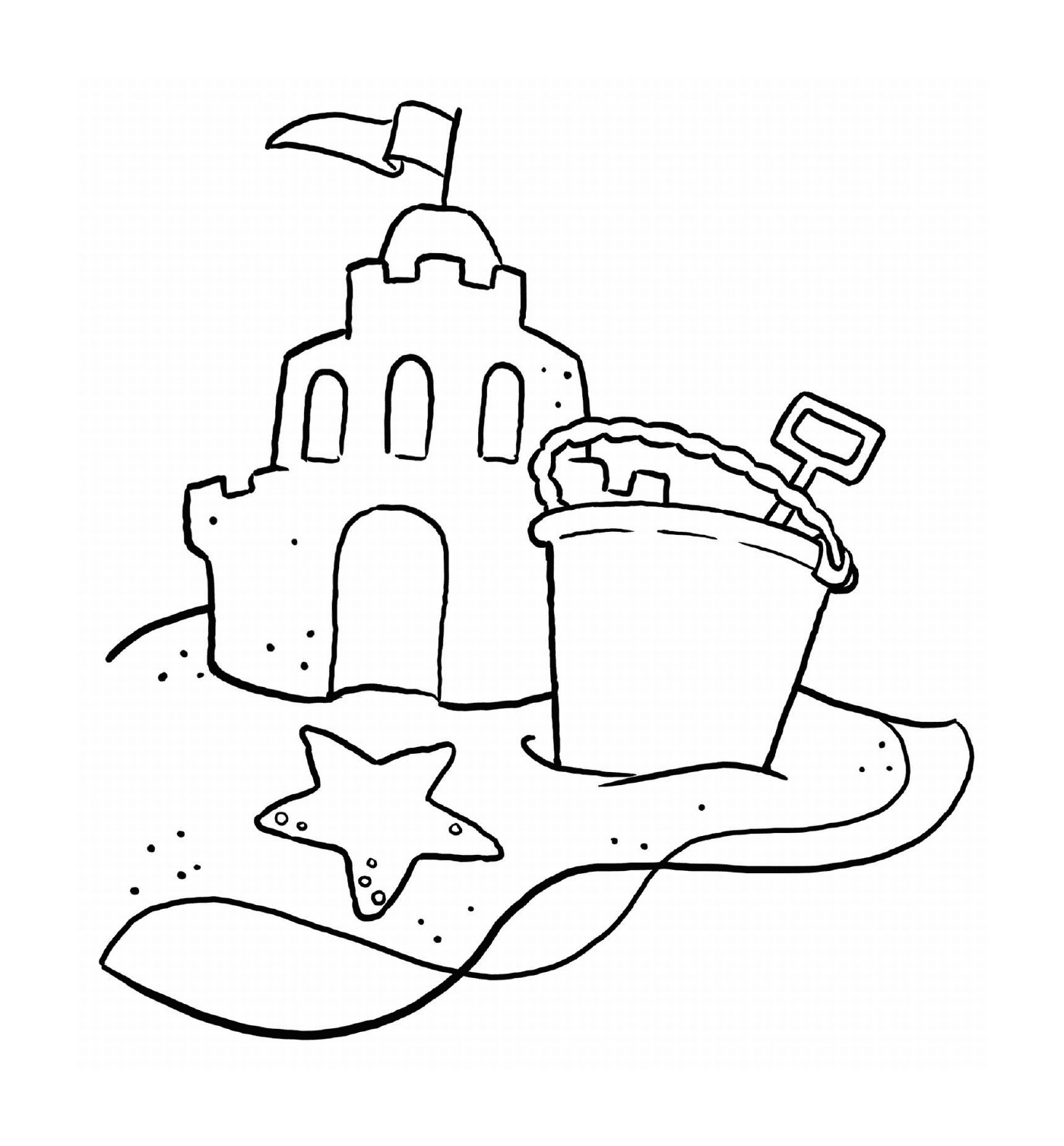  Castillo de arena para vacaciones de verano 