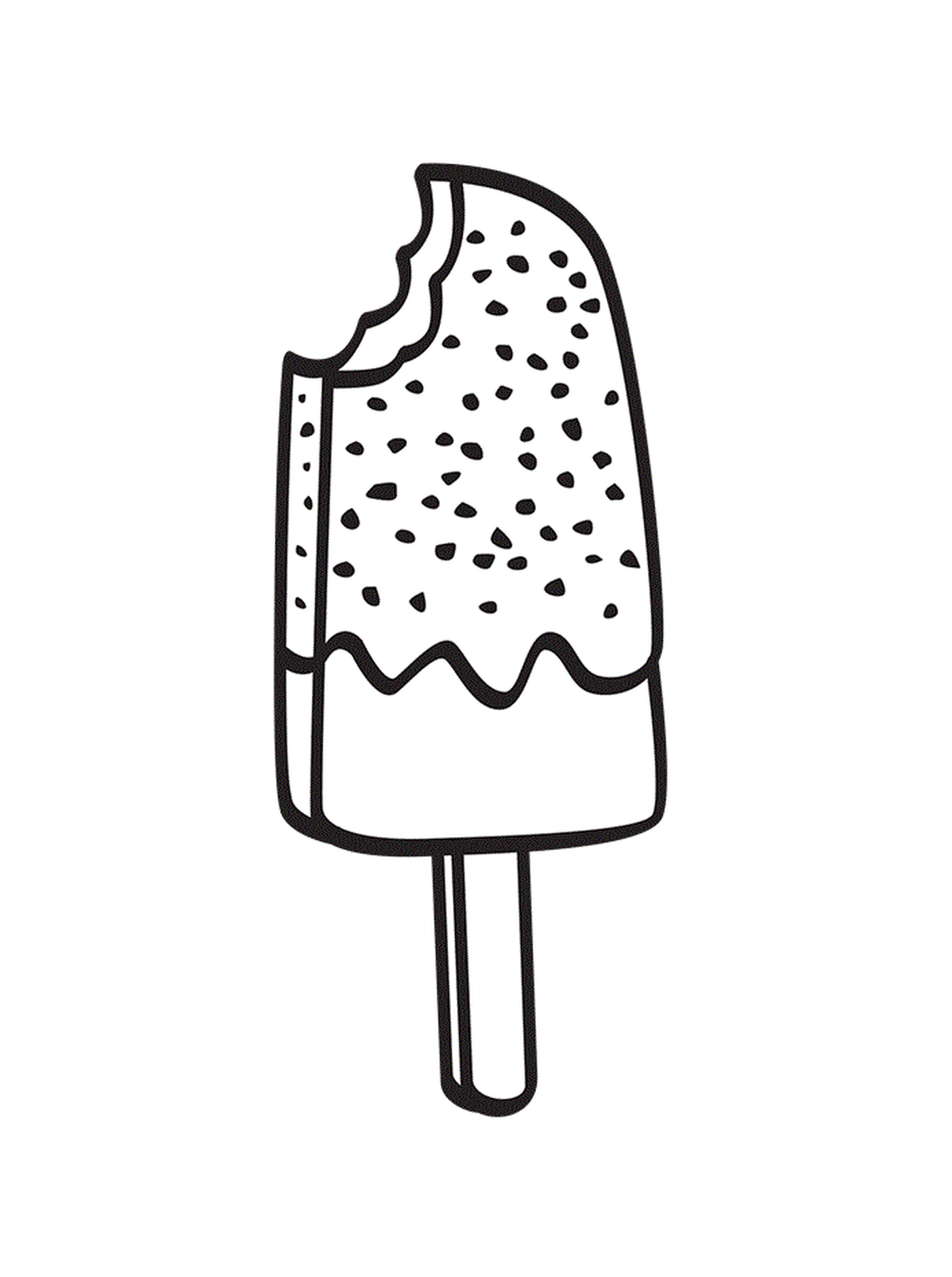  Un gelato cremoso su un bastone durante le vacanze estive 