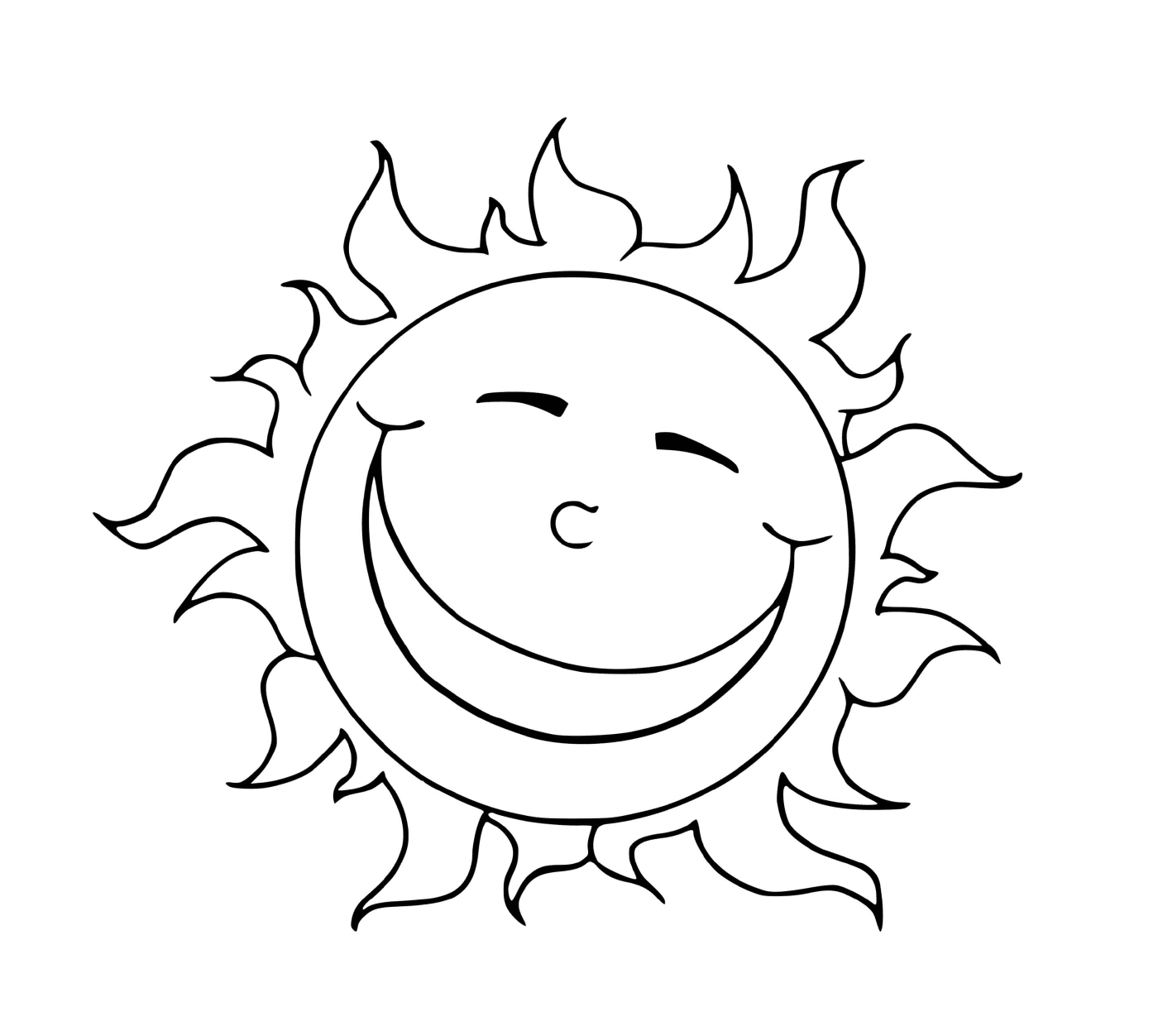 Радостное улыбающееся солнце 