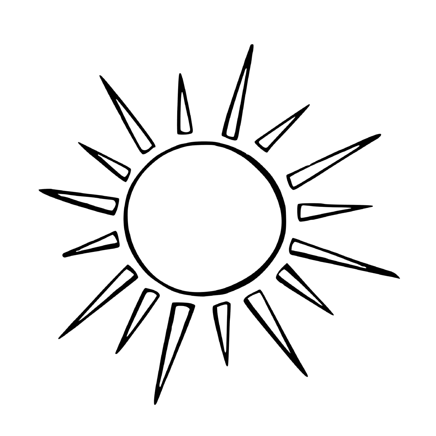  Sonne mit spitze Strahlung 