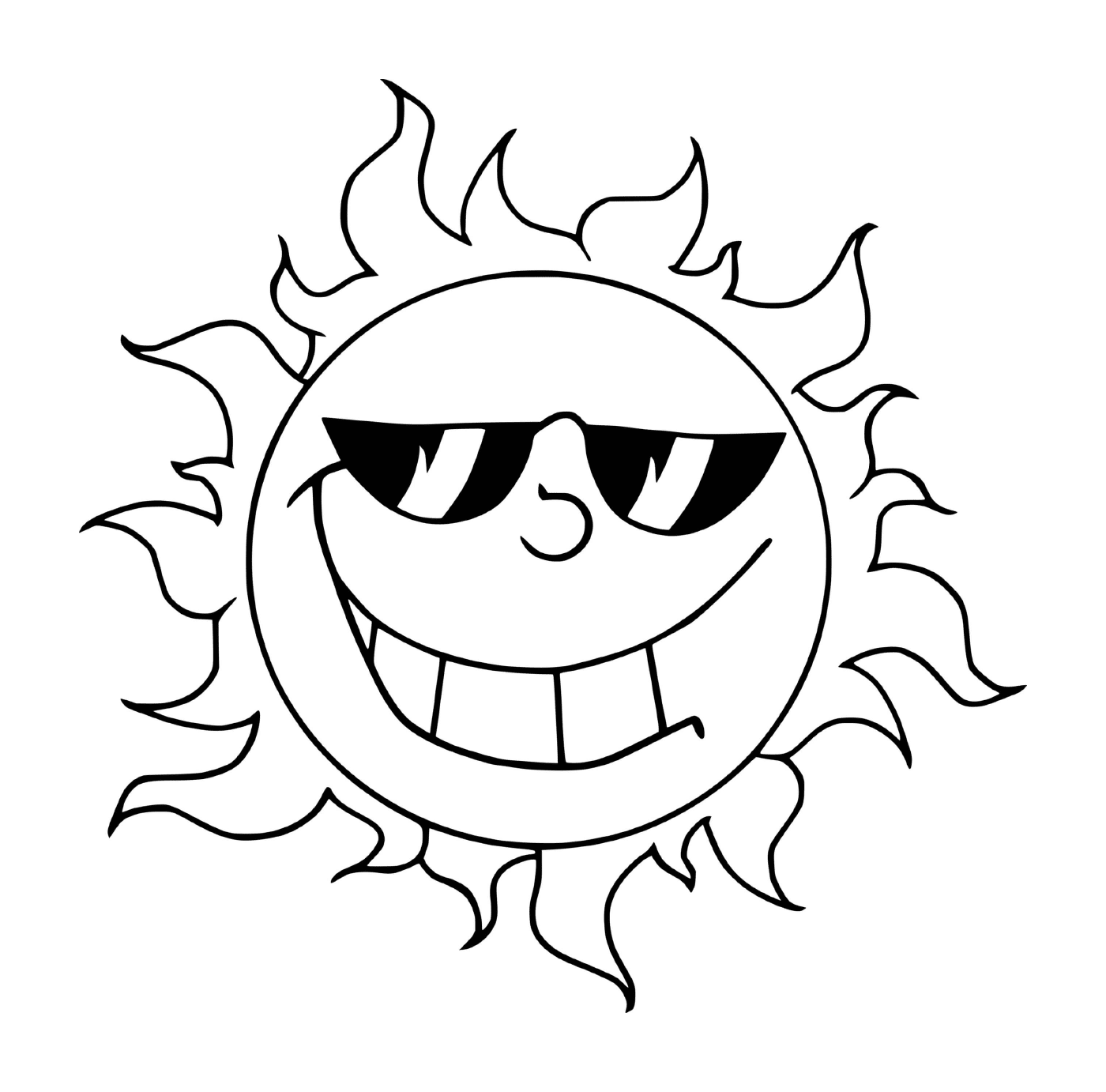  Cool sun with glasses 