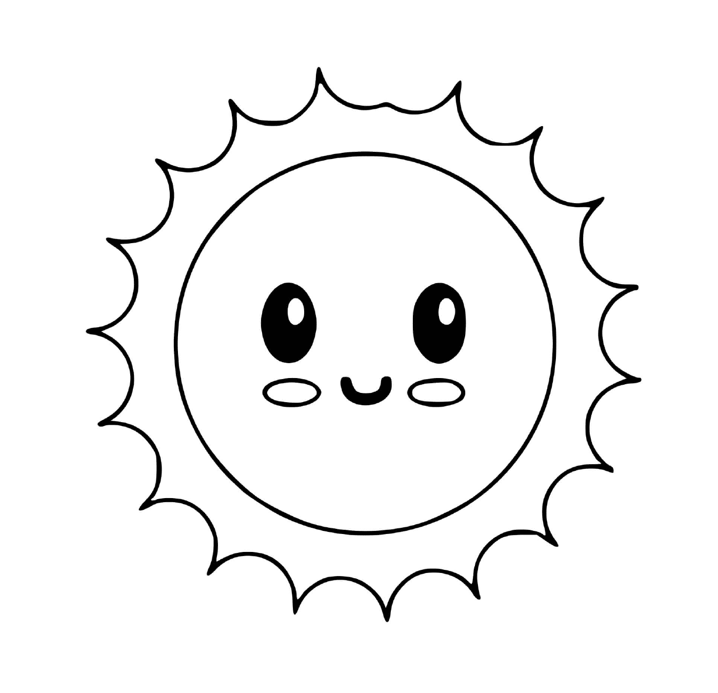  Pequeña estrella de sol kawaii 
