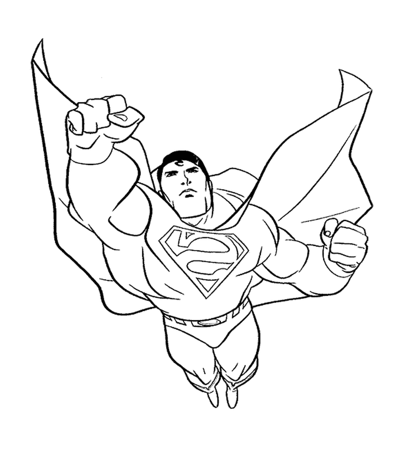  Superman con puño hacia adelante 