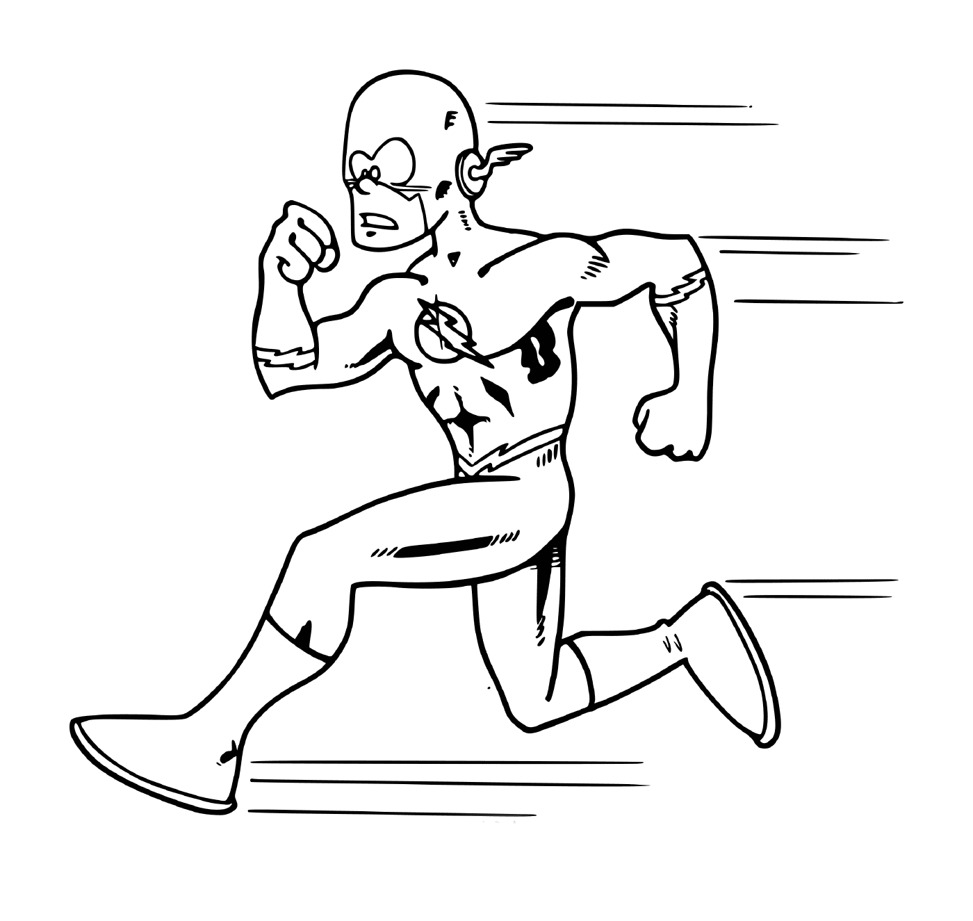  Super hero flash in the middle of the race 