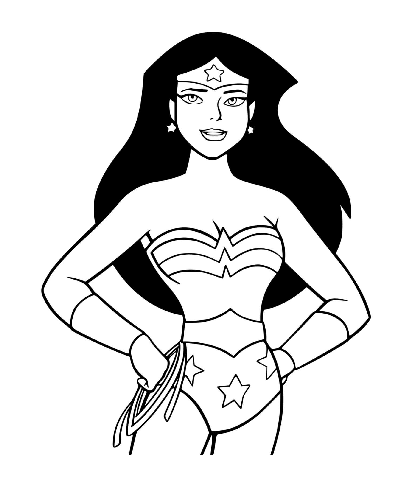  Super heroína Wonder Woman en dibujo 