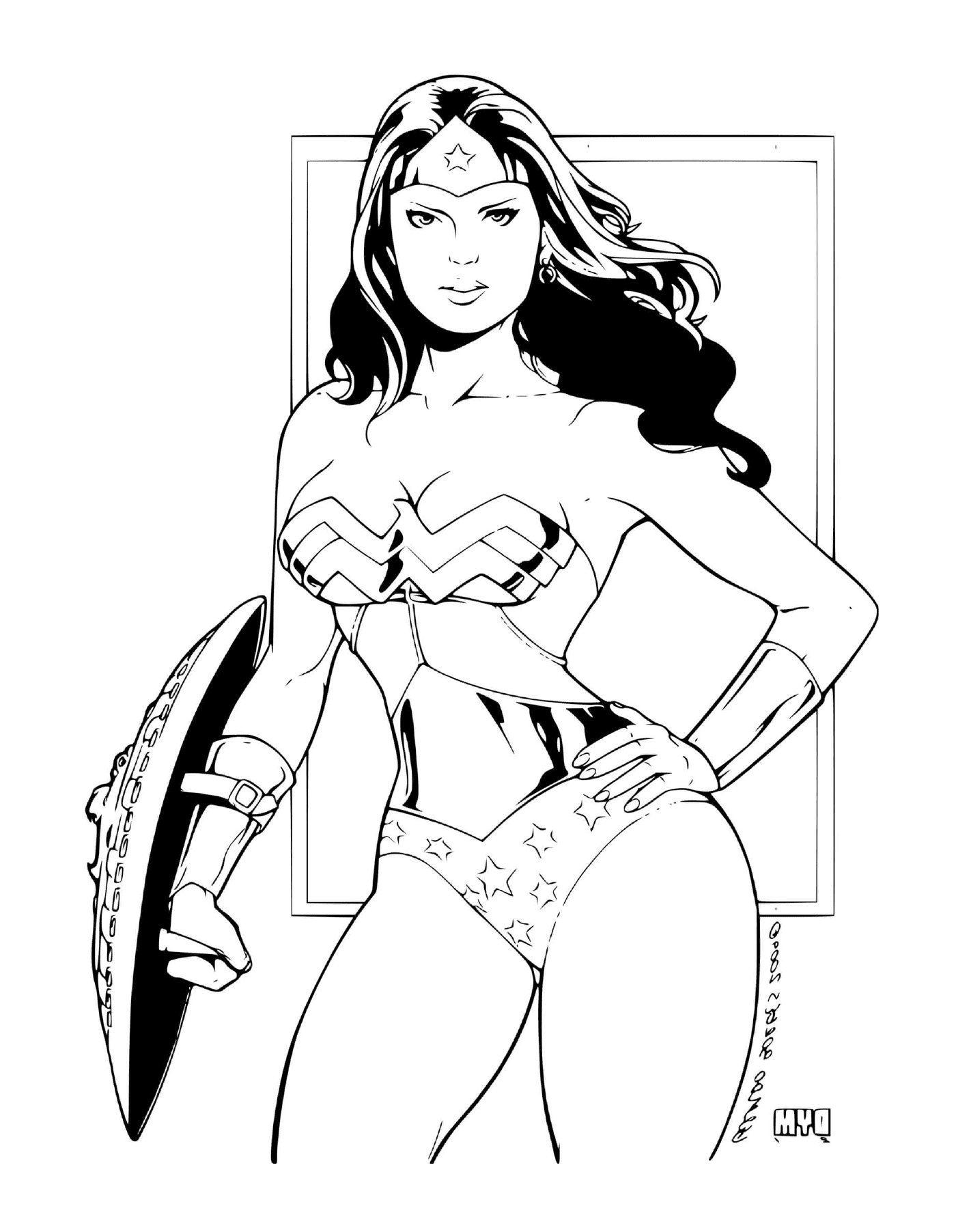  Wonder Woman in drawing by Dymartgd 
