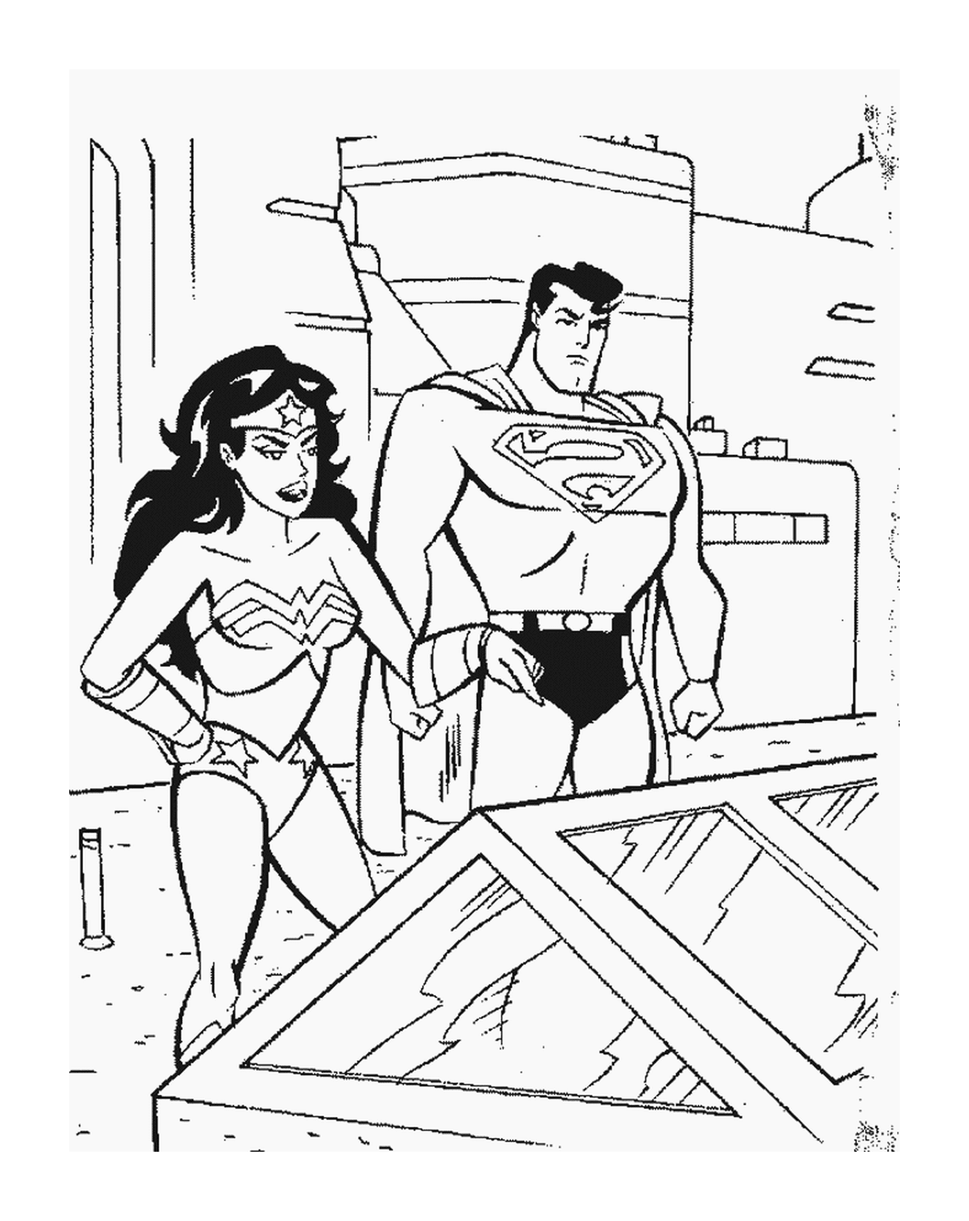  Superman y Mujer Maravilla 