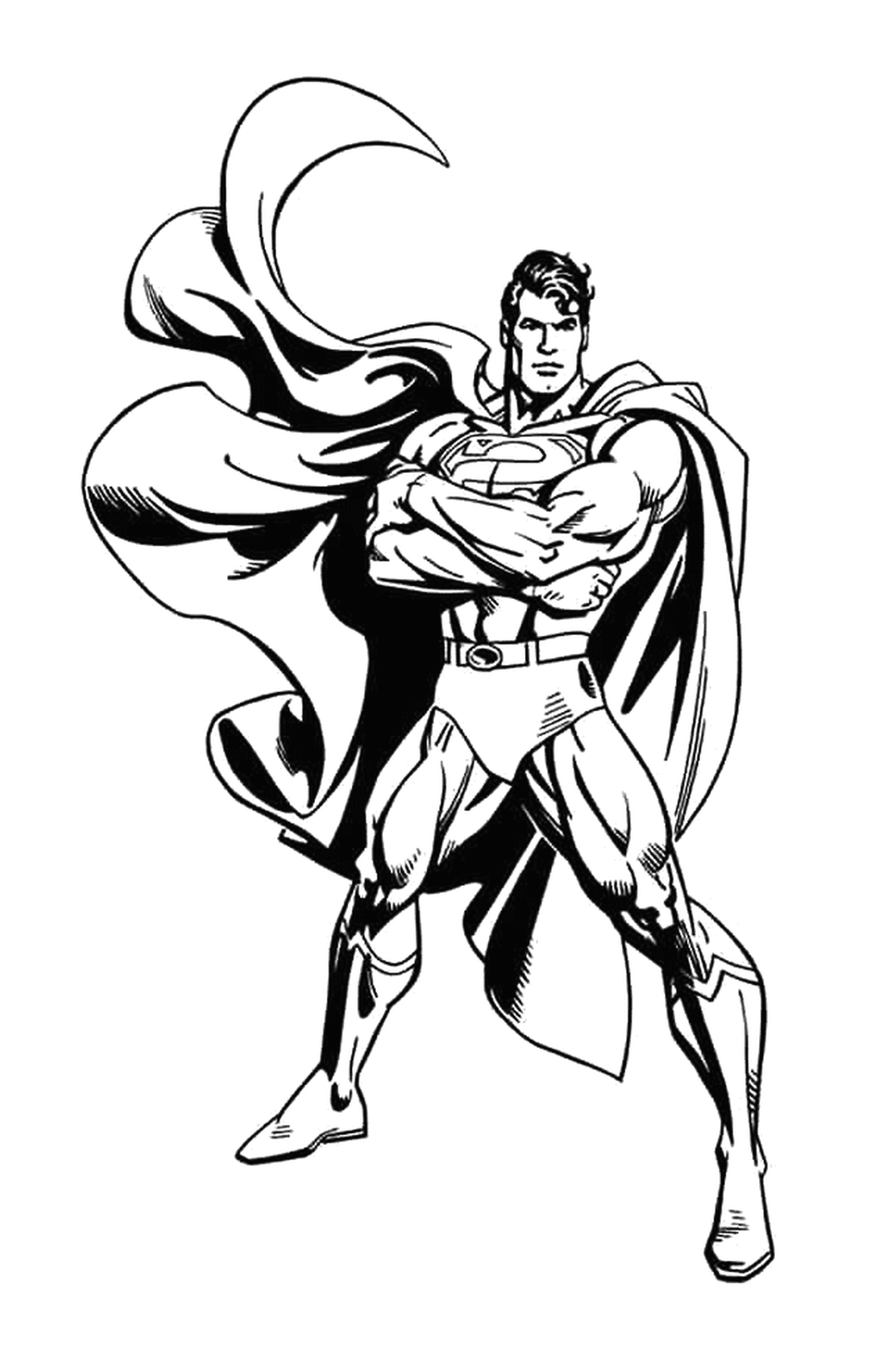  Superman with his arms crossed 