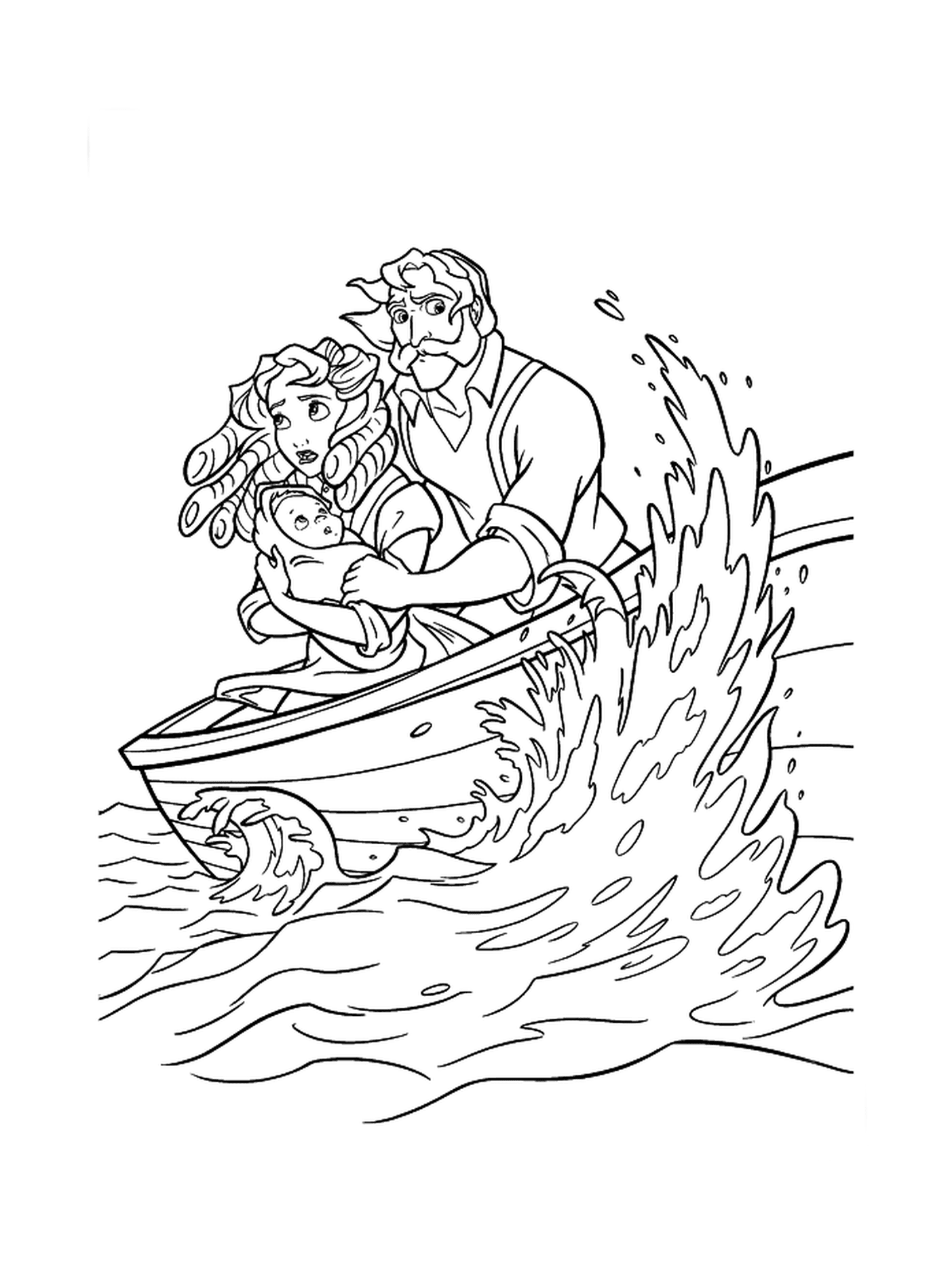  A couple in a boat 
