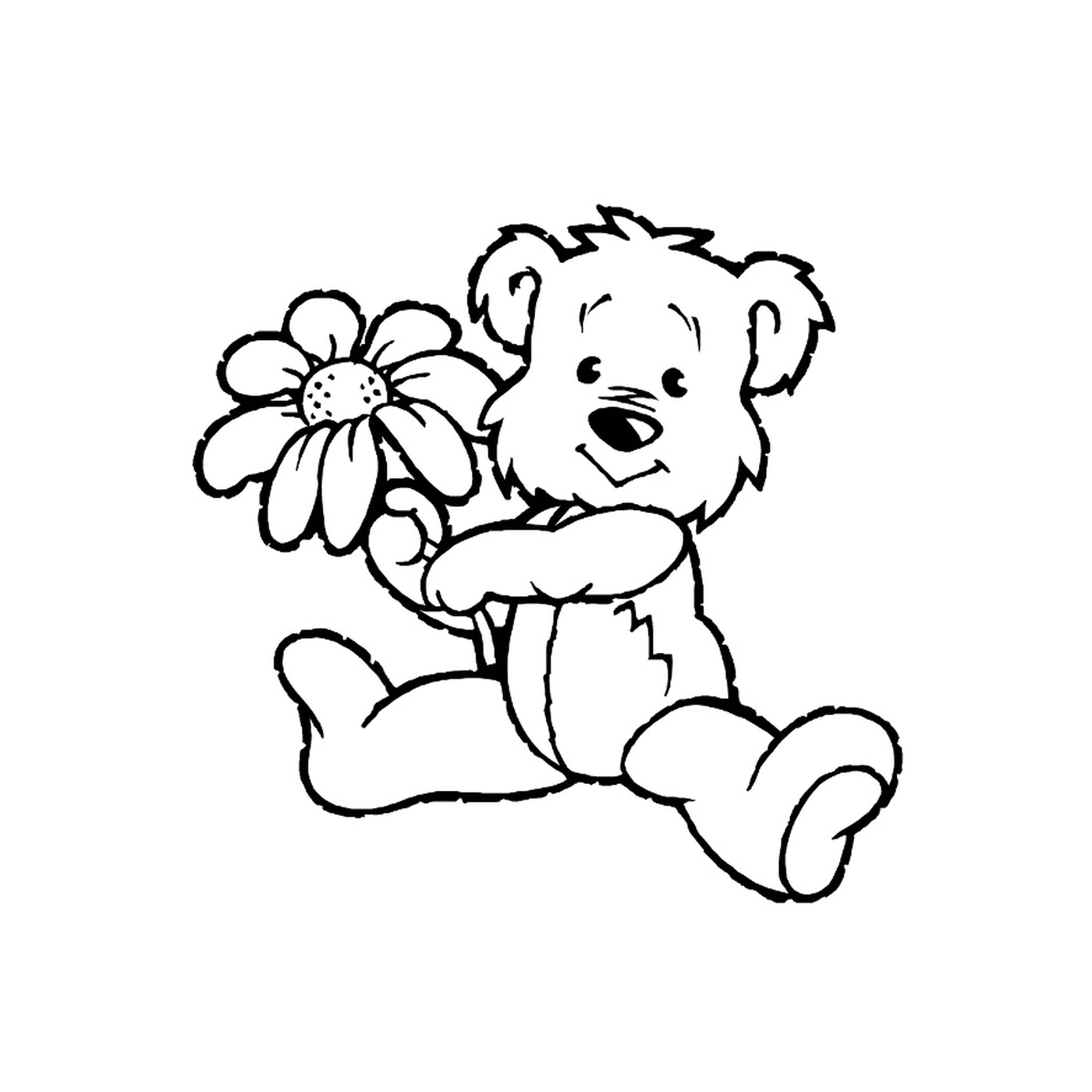  Медведи с цветком 