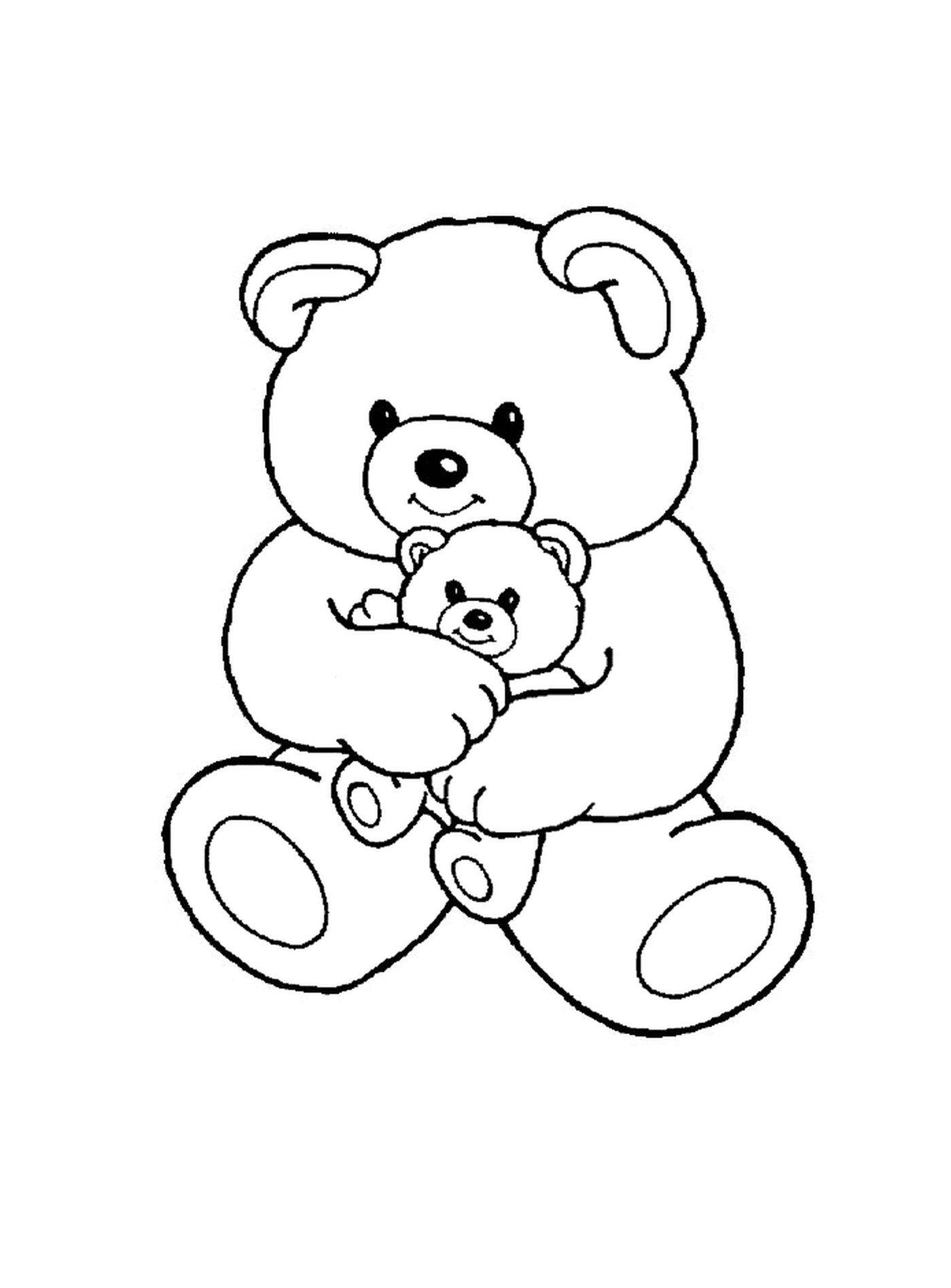  Медведи со своим ребёнком 