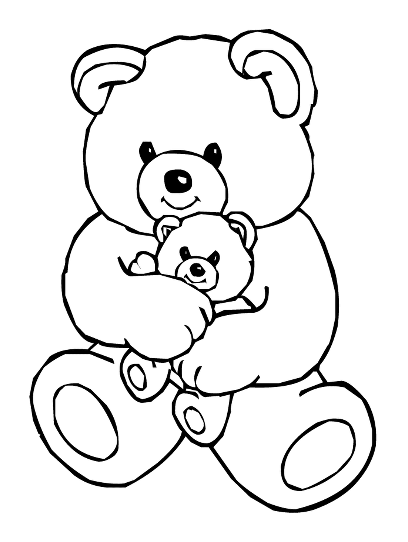  Adorable teddy bear with teddy bear 