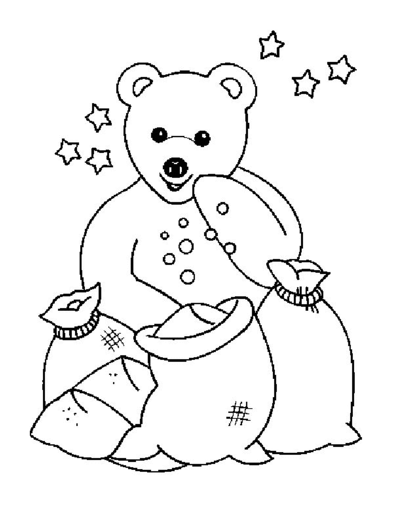  Bären mit Sandsäcken 