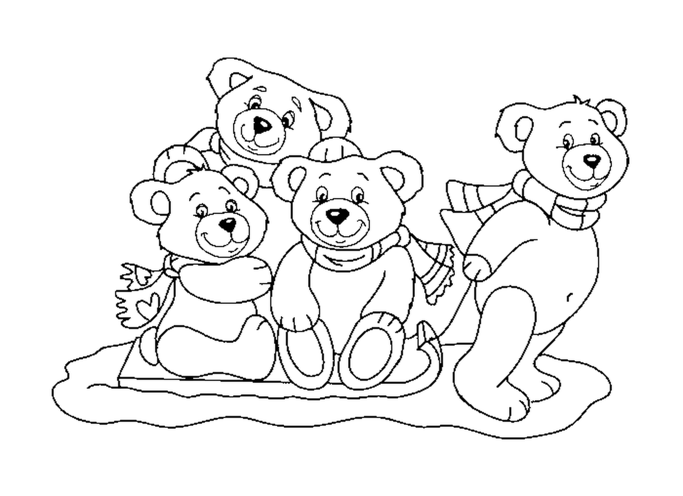  Teddy bear family 