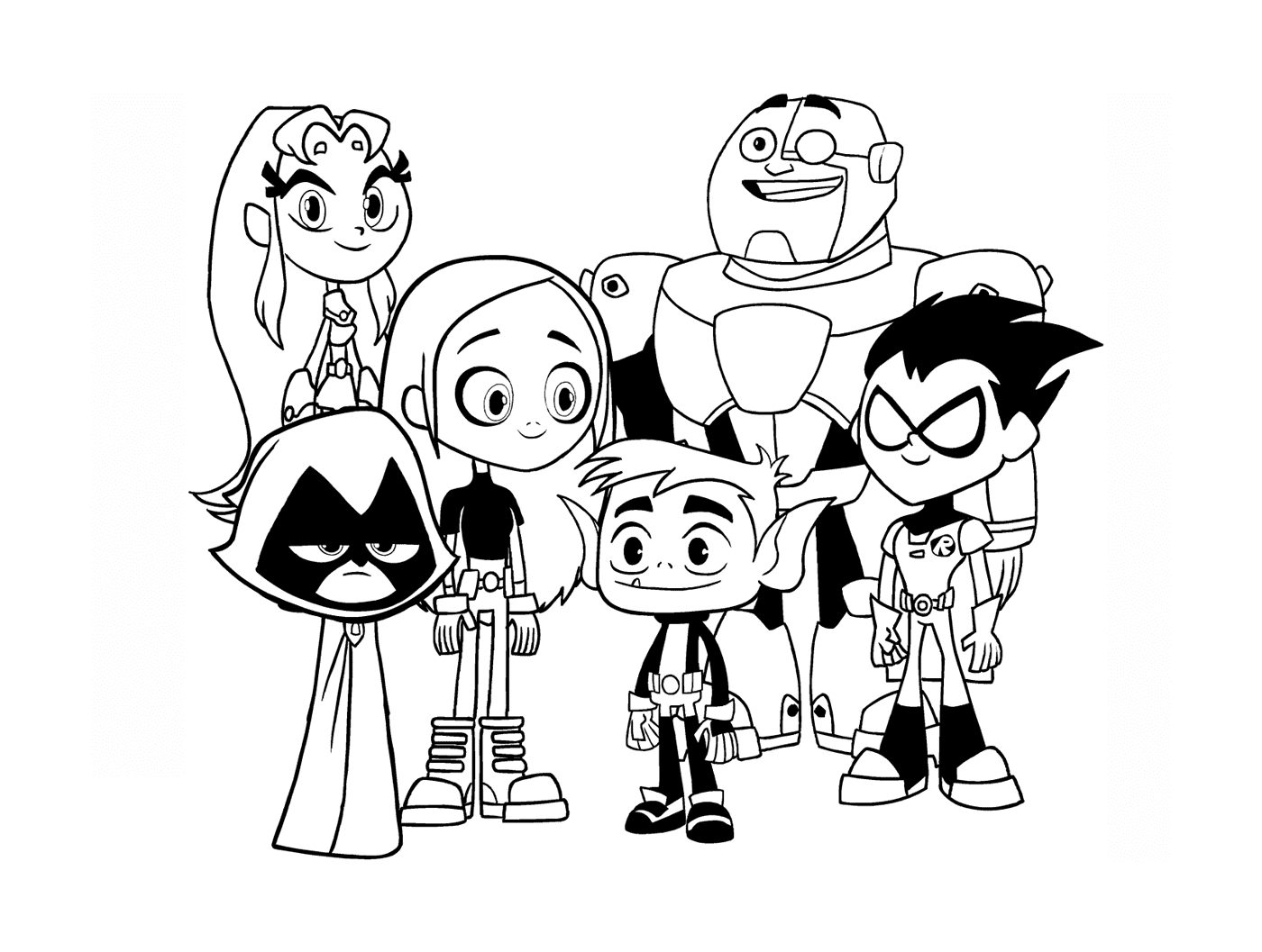  grupo de personajes de dibujos animados stand 