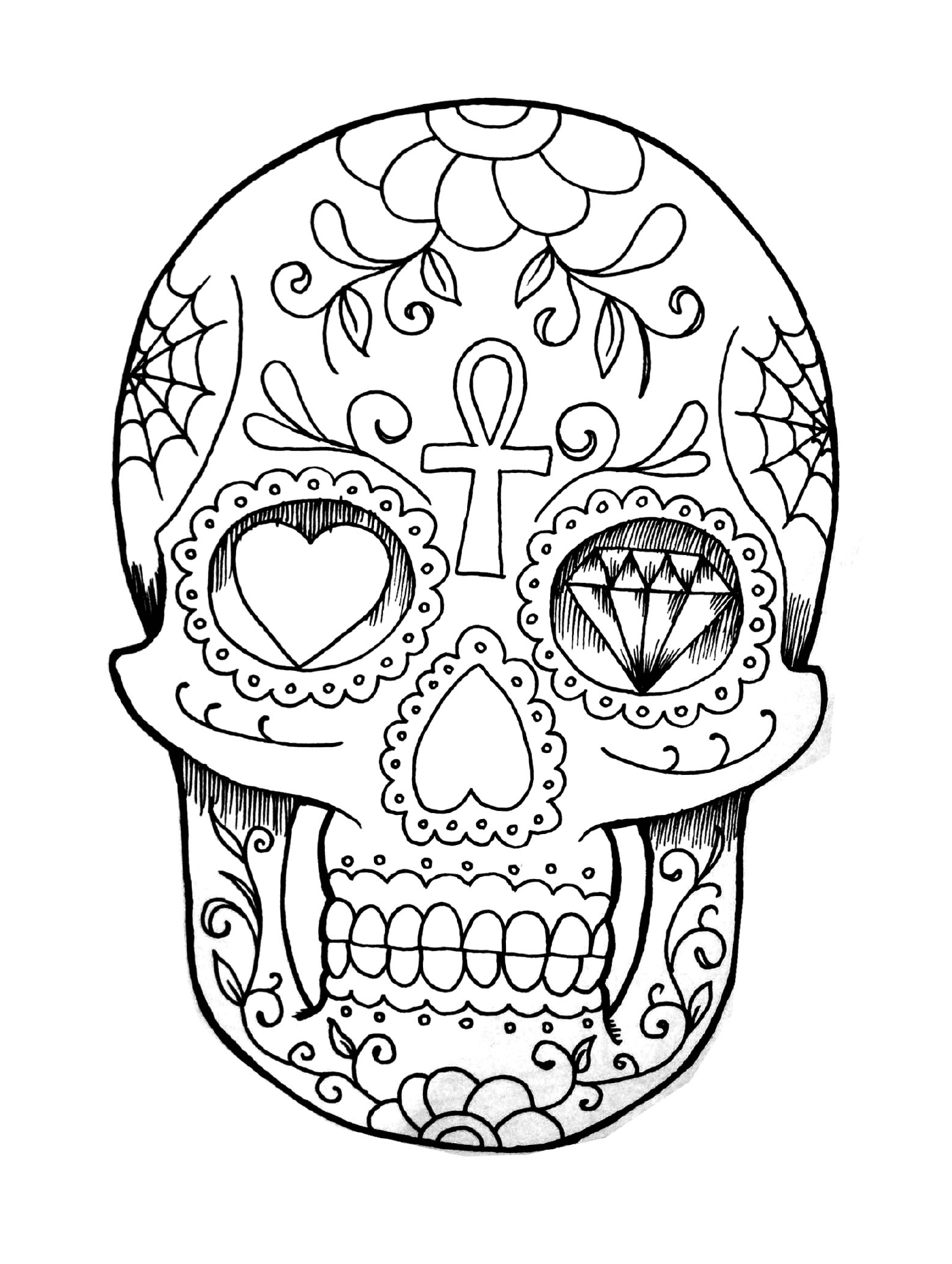  Adolescente con un tatuaje de cráneo 