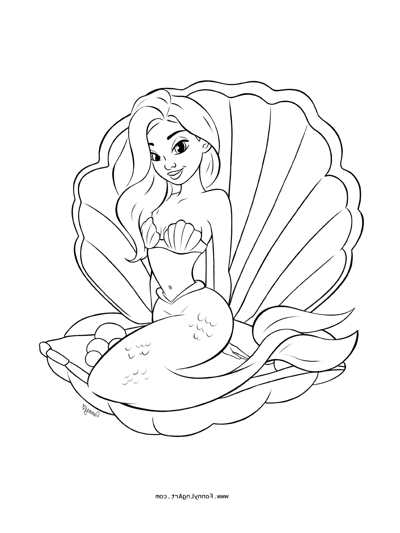  Teen girl disguised as a princess mermaid 
