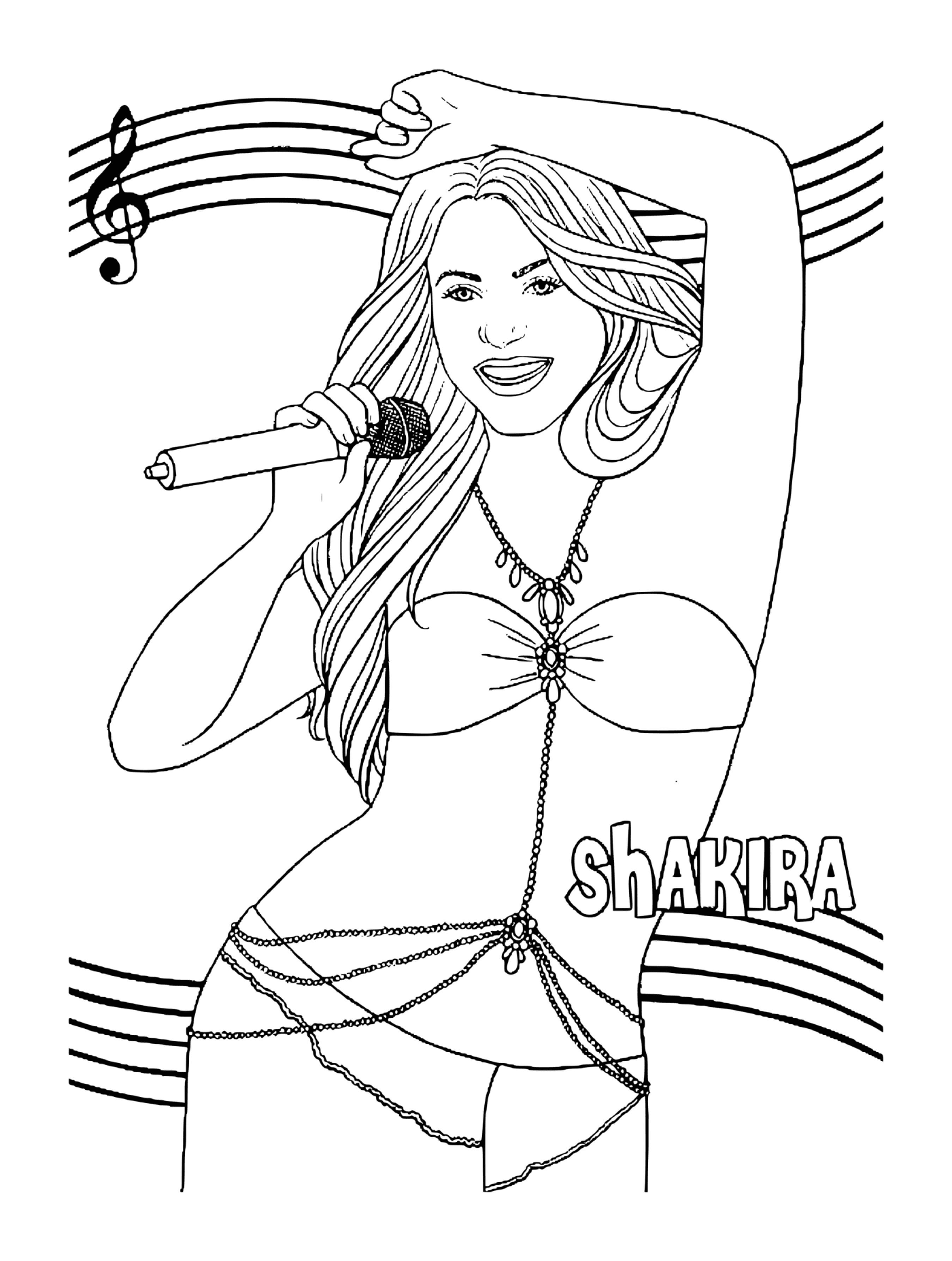  Cantante Shakira cantando 