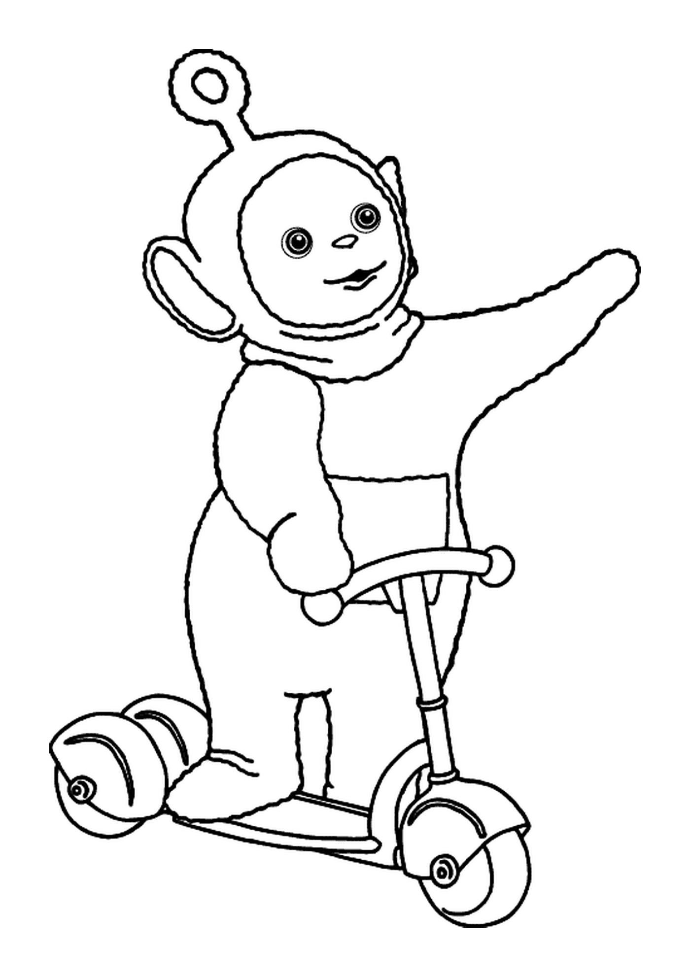  Scimmia cavalca triciclo divertimento 