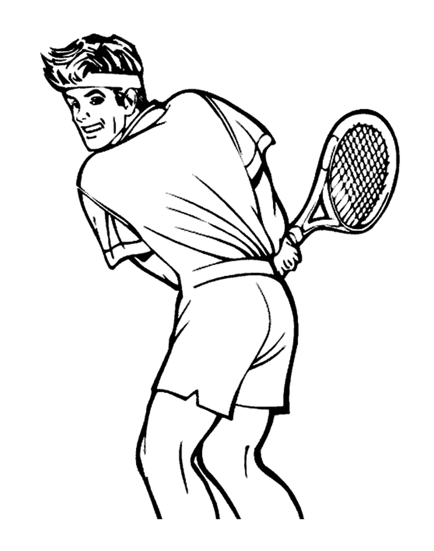  A tennis player on the court 