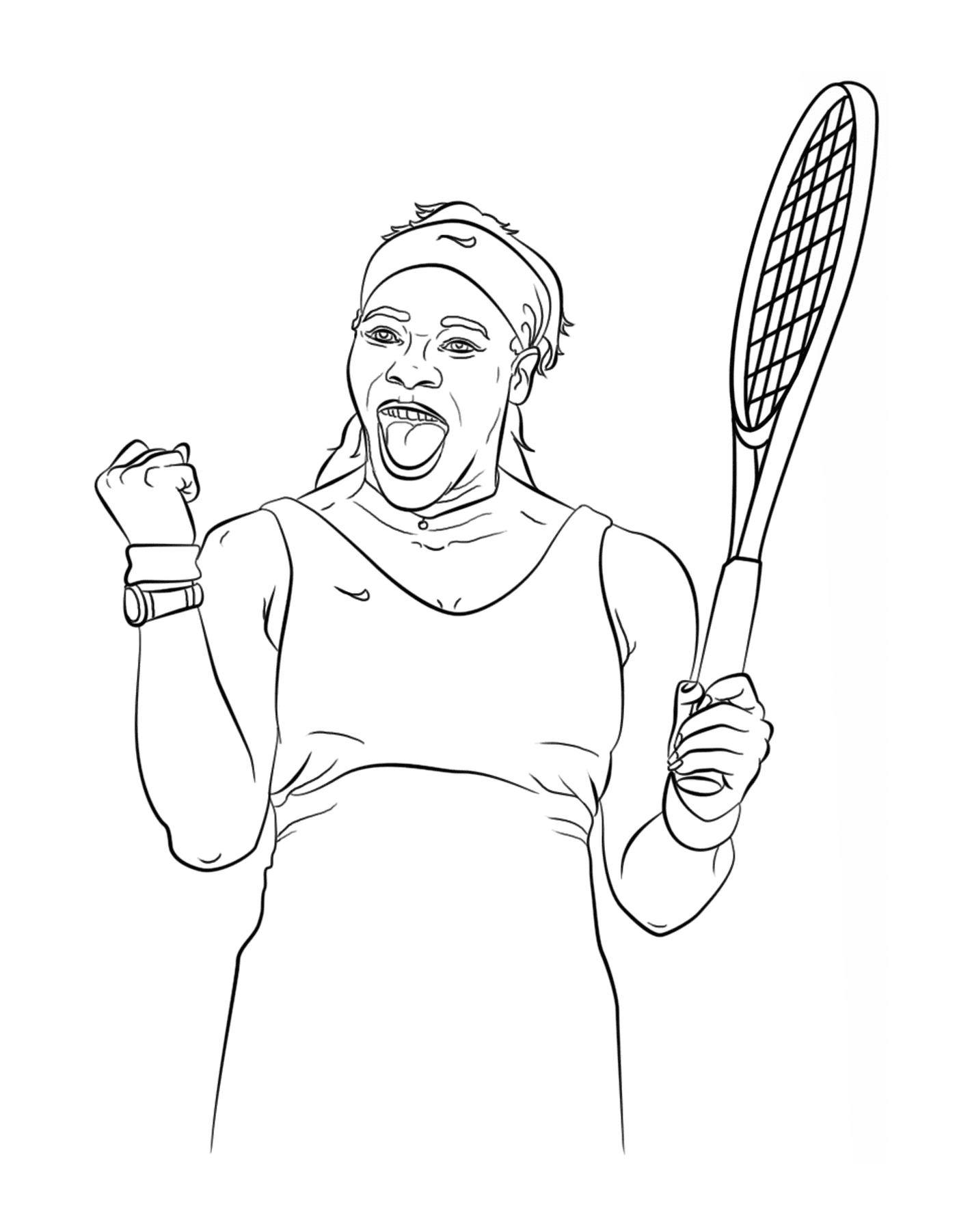  Serena Williams mit ihrem Schneeschuh 