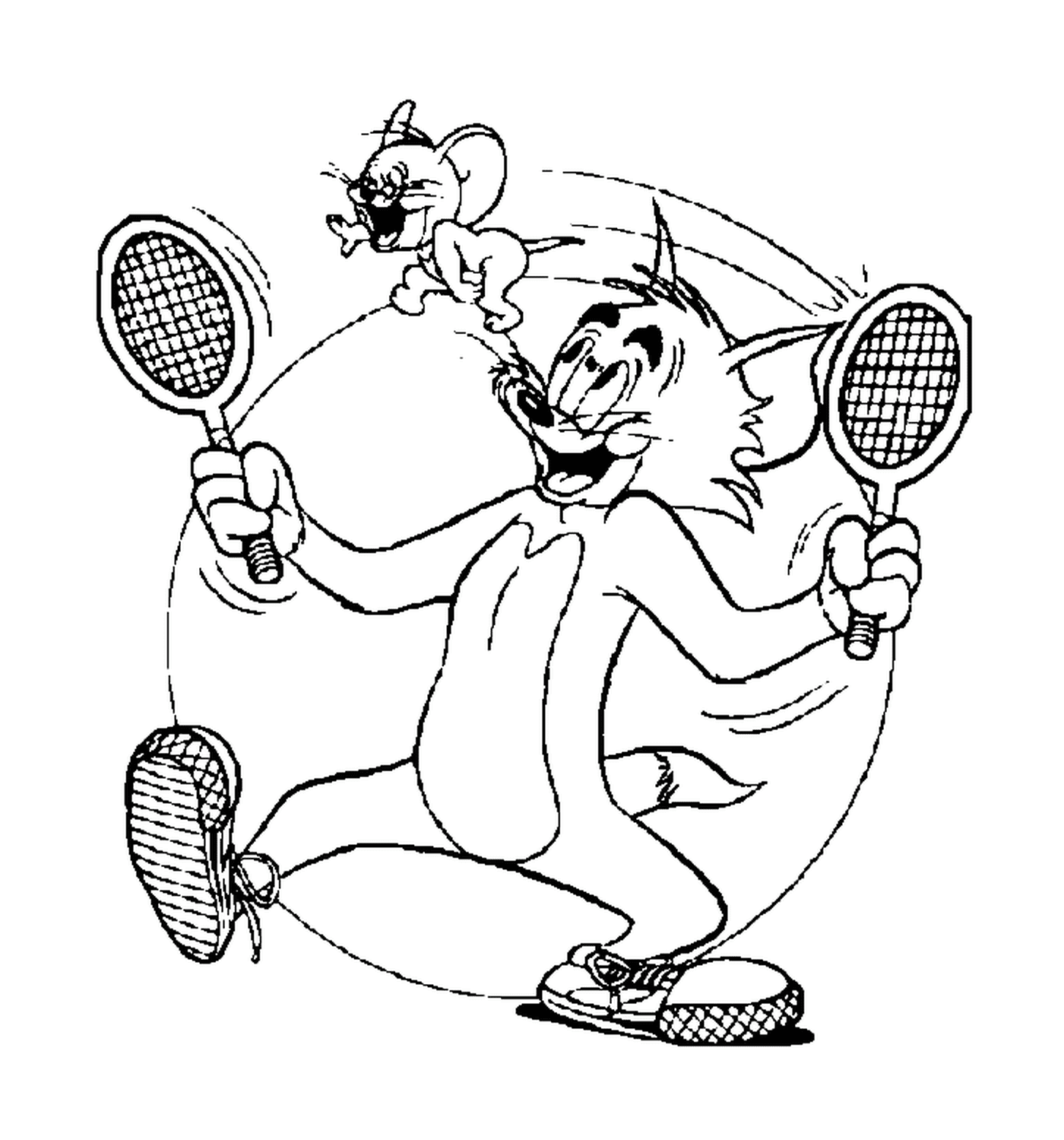  Tom e Jerry giocano a tennis 
