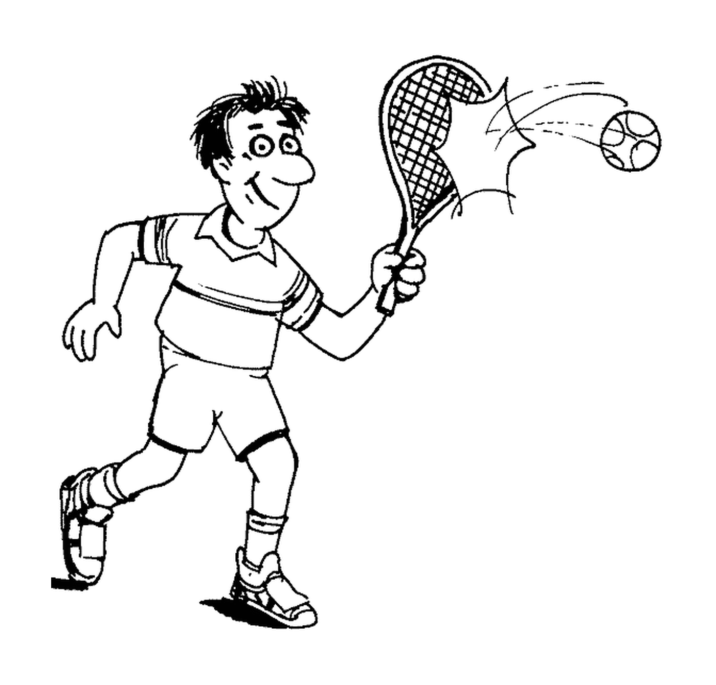  Un uomo appassionato di tennis 