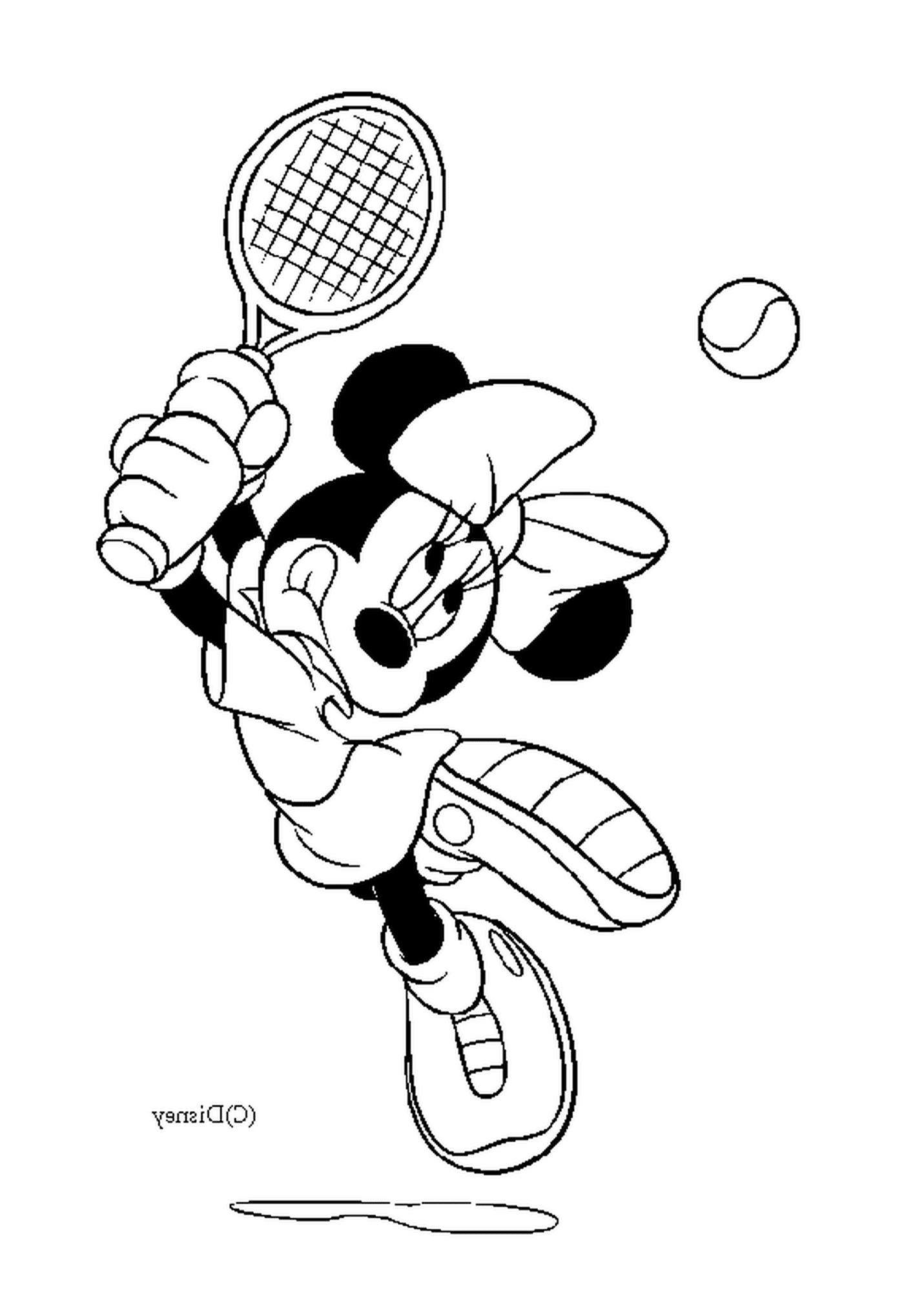  Minnie plays tennis 
