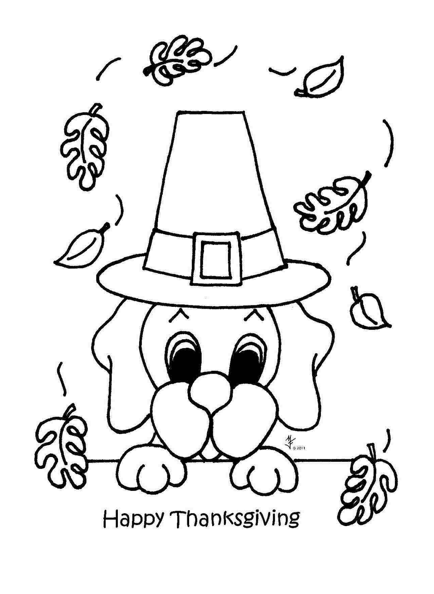  Glücklicher Hund Thanksgiving niedlich 