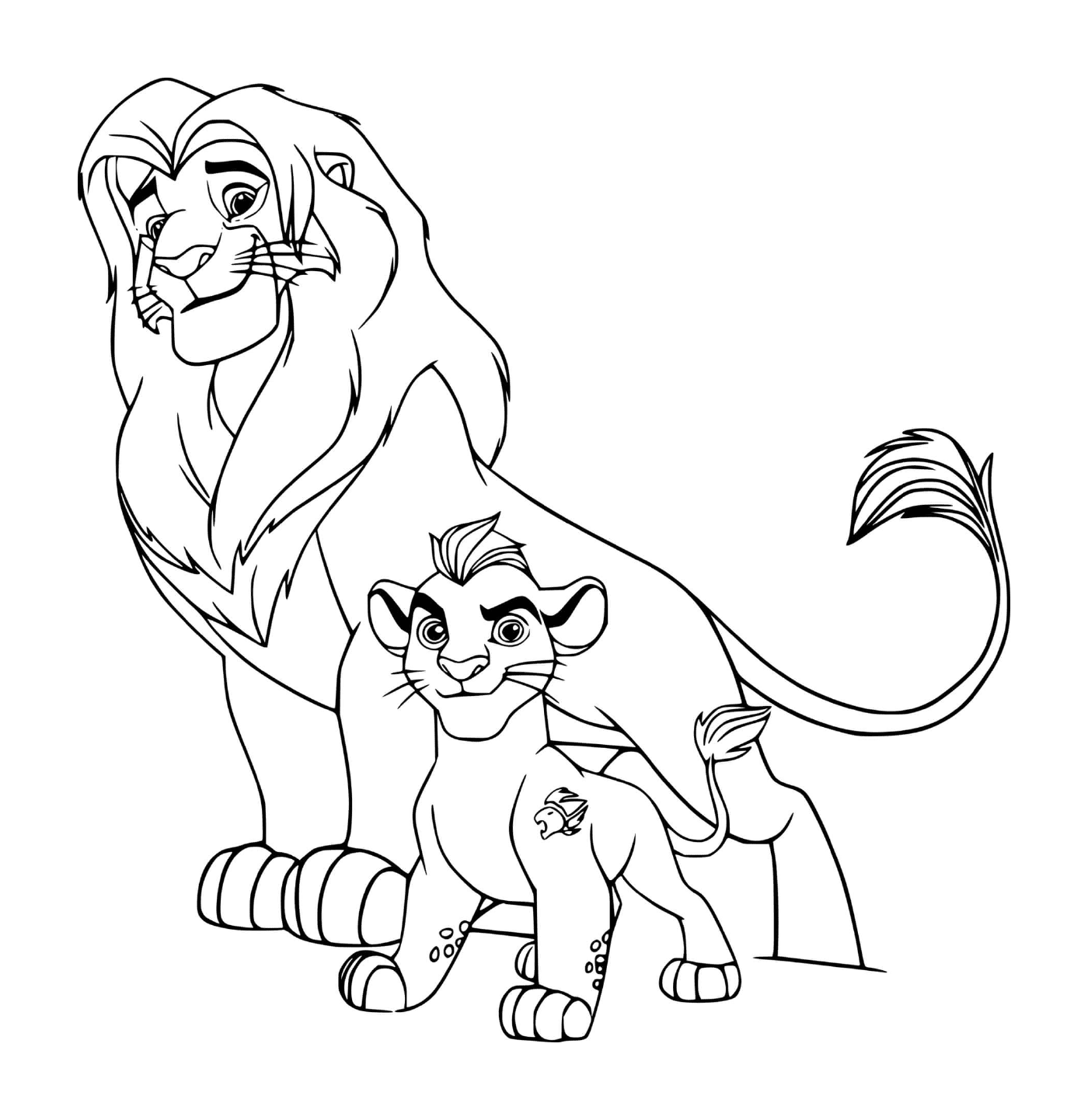  Simba and Kion, father and son 