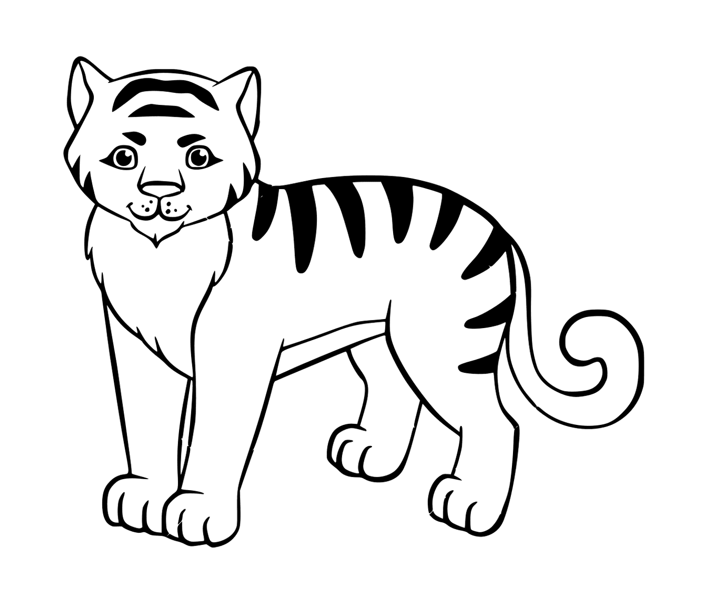  A tiger with black stripes 