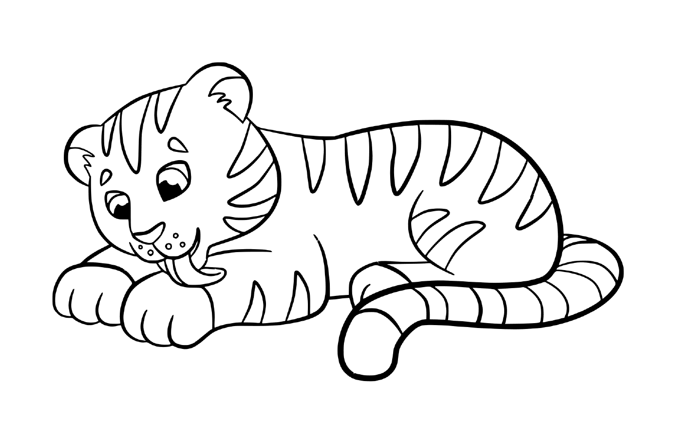  Un bambino tigre carino e kawaii 