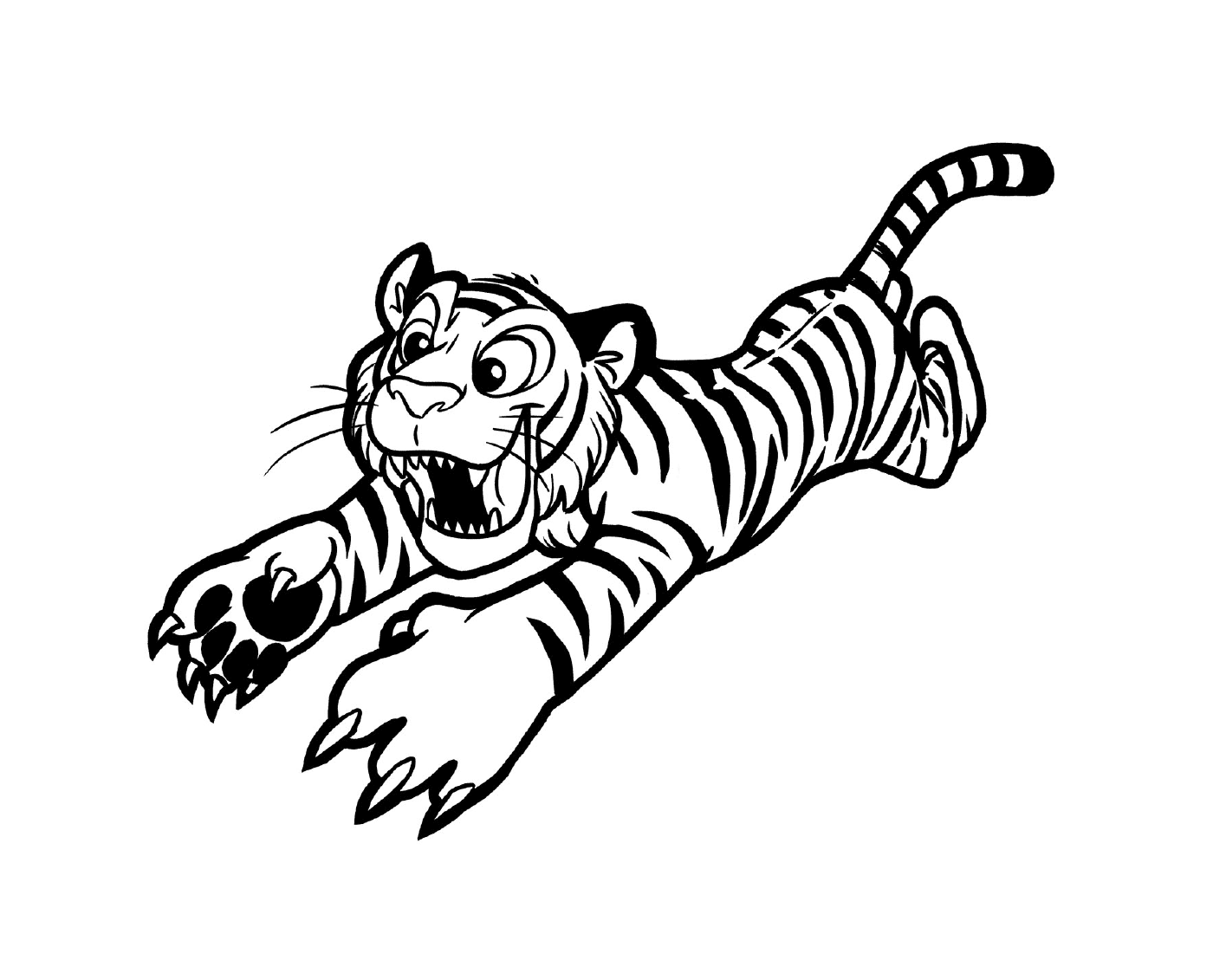  A tiger in action 