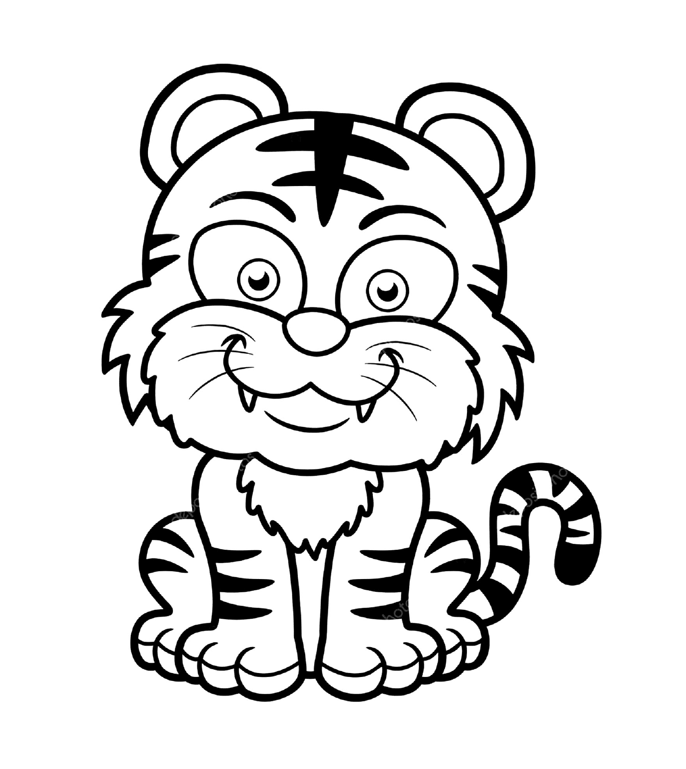  Легкий тигр для детей 