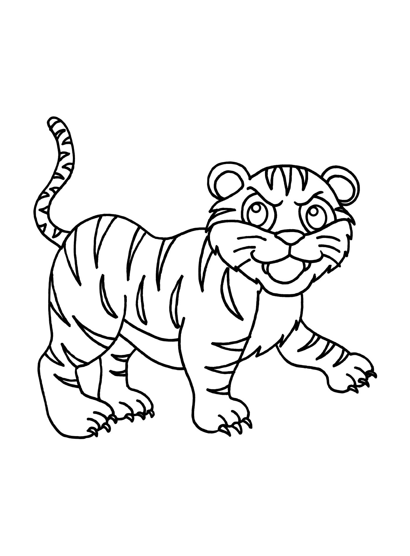  Un tigre de la familia Panthera Tigris 
