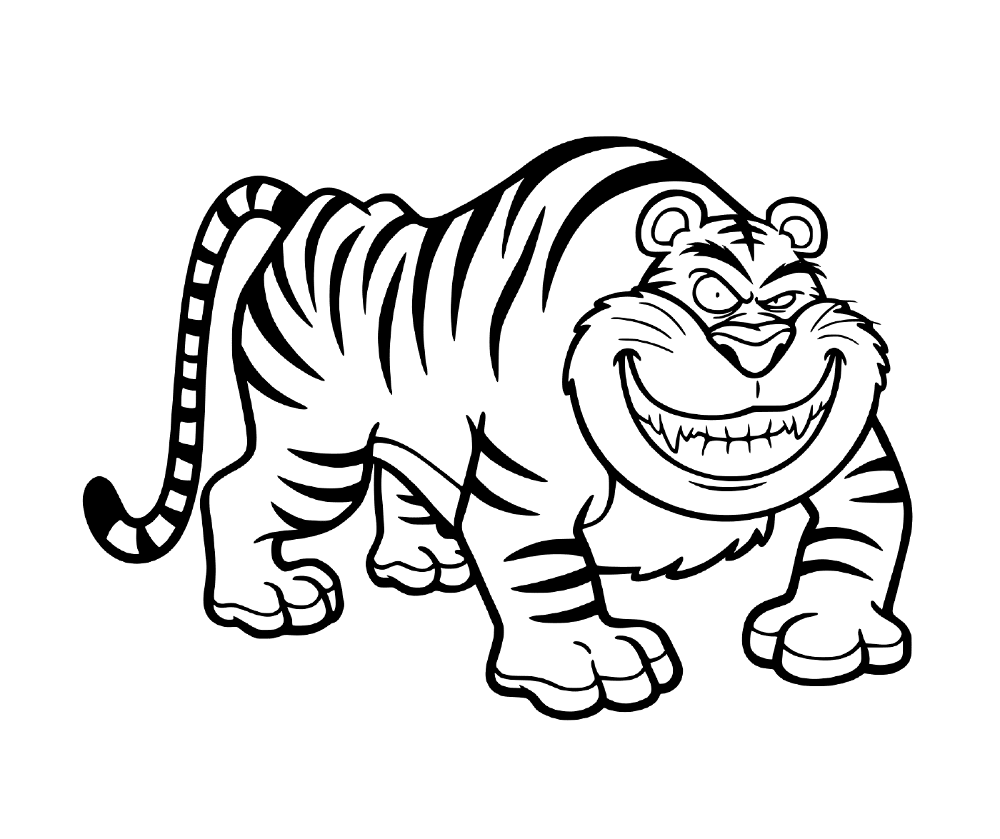  Un divertido tigre de dibujos animados 