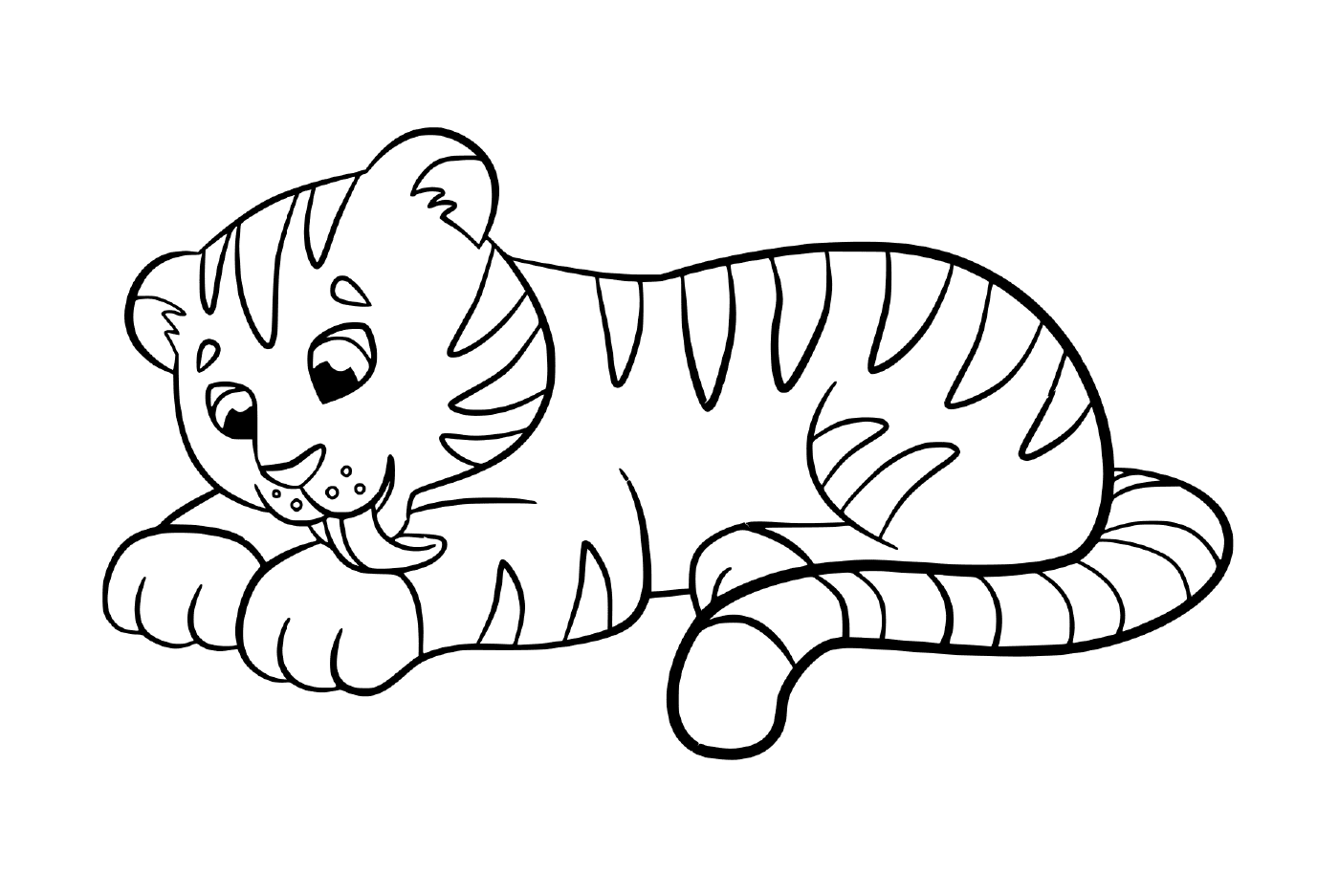  El bebé tigre de un niño 