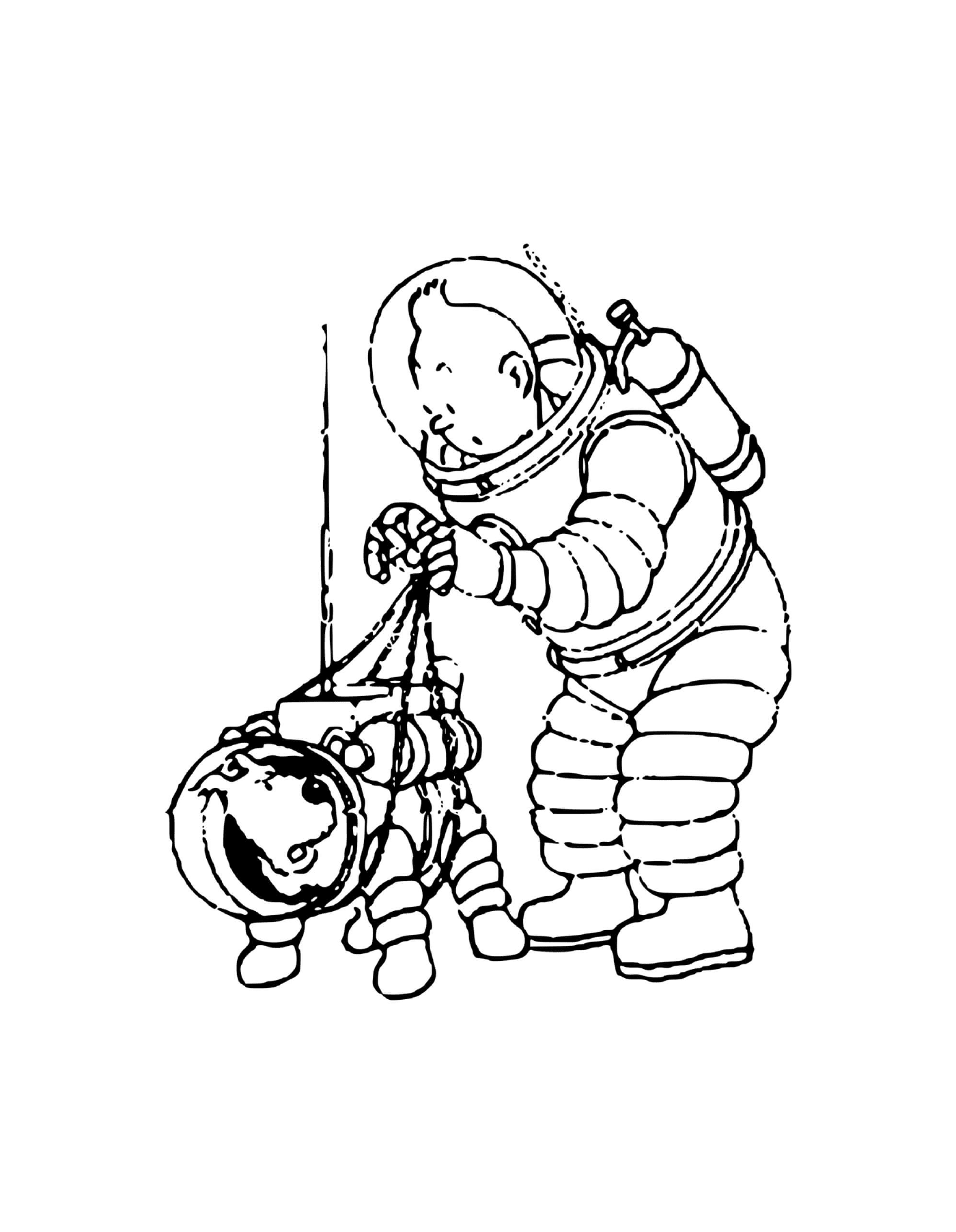  Tintin and Milou astronauts 