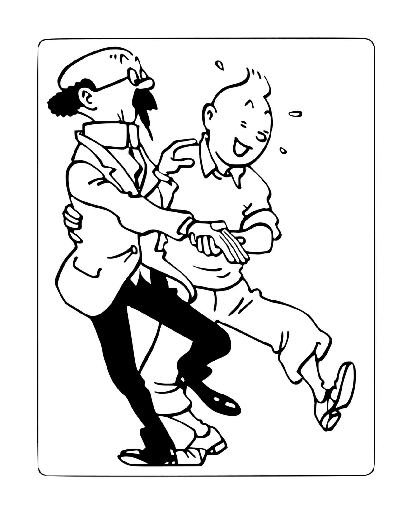  Tintin mit Professor Tournesol 