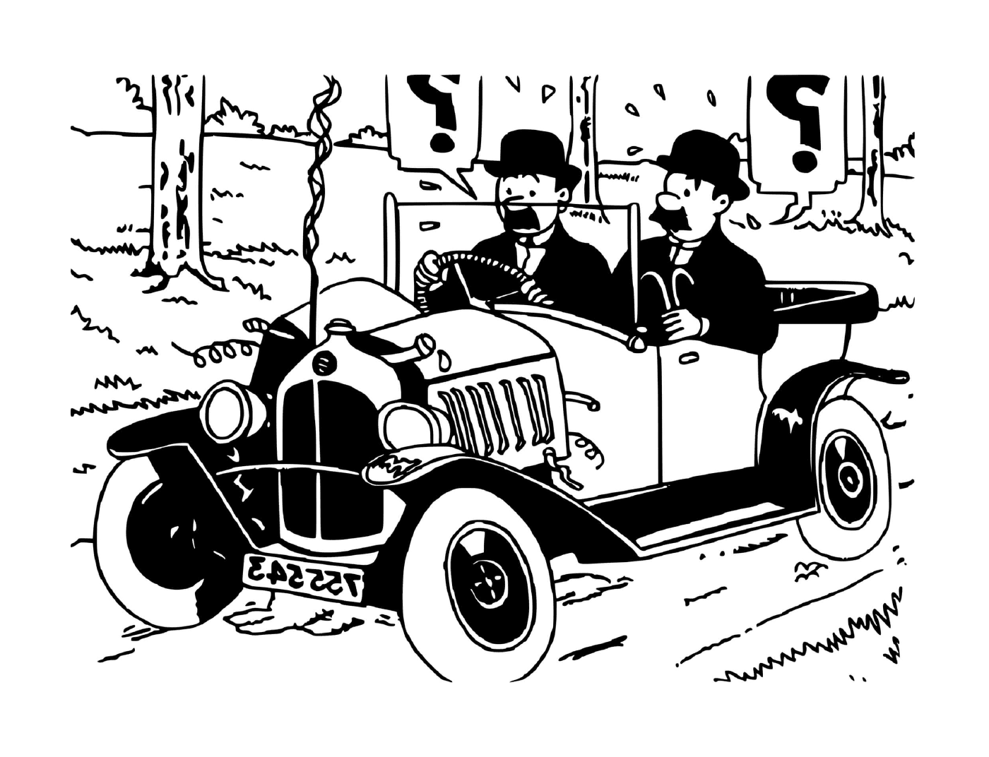  The Dupont brothers by car 