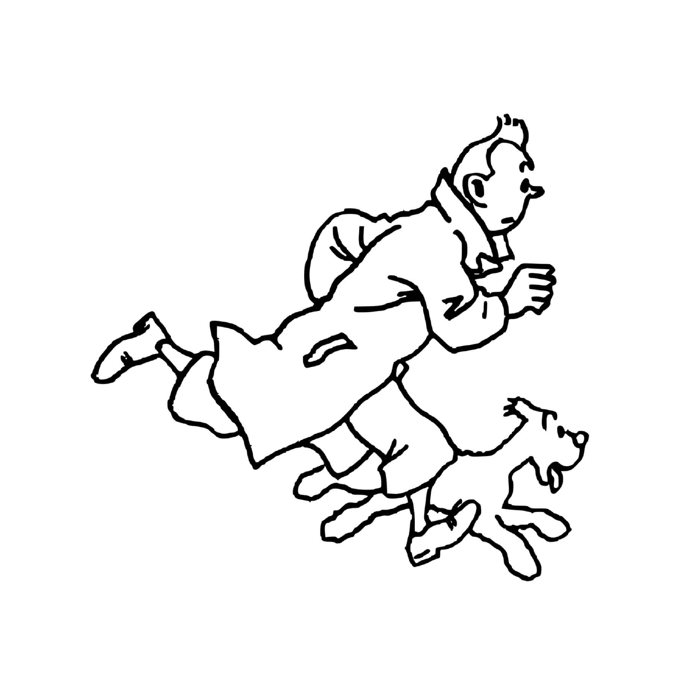  Tintin and Milou run fast 