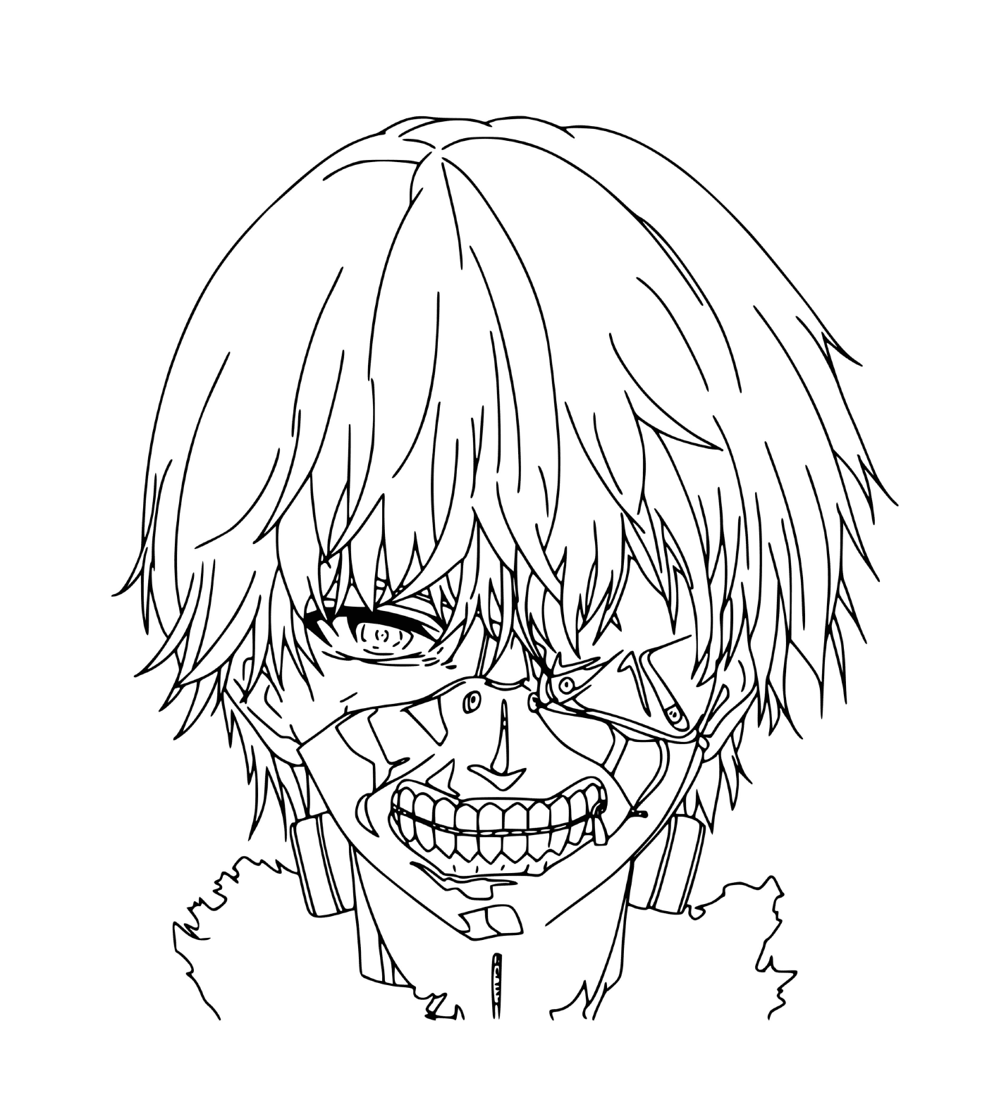  Ken Kaneki, the scary face of Tokyo Ghoul 
