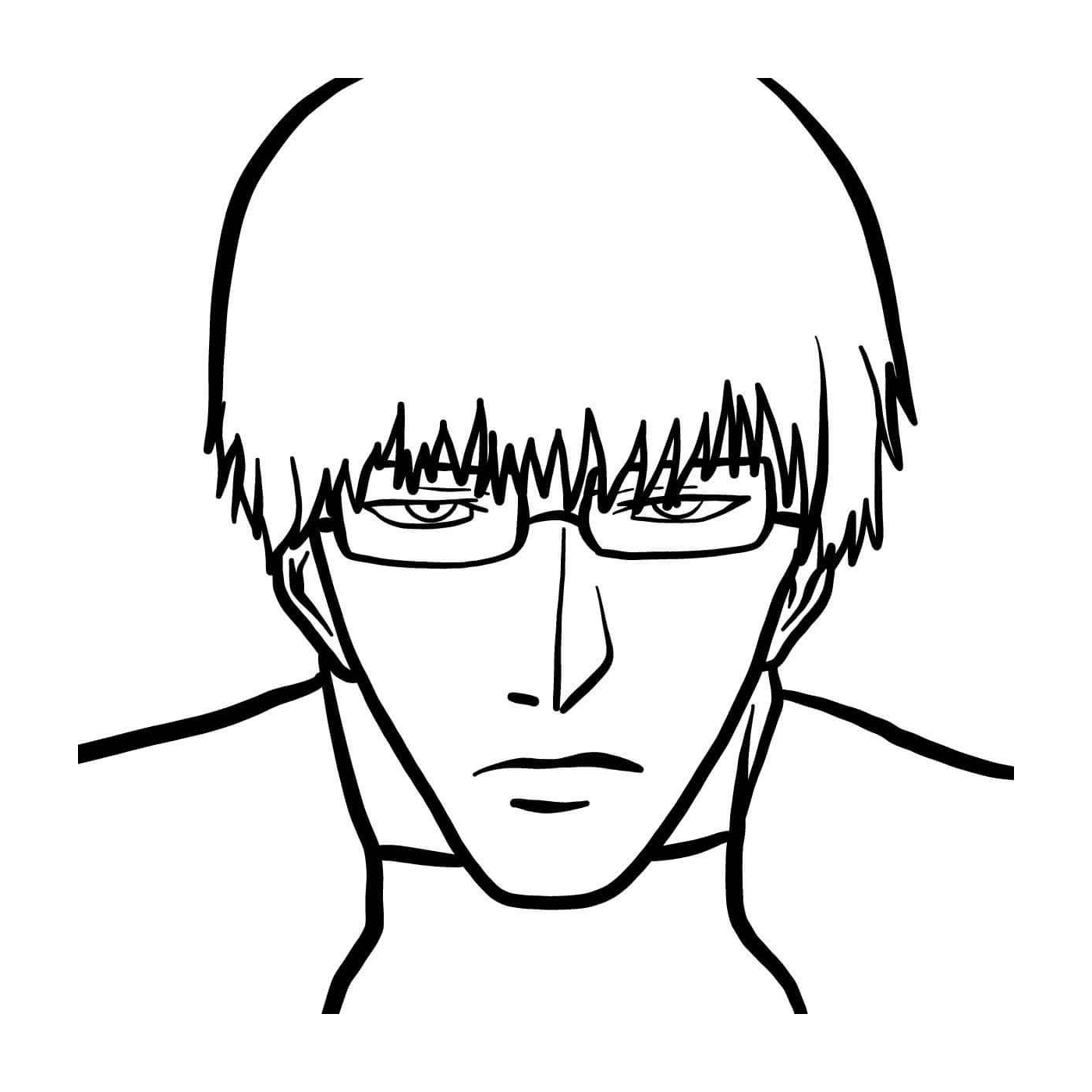  Kishou Arima, uomo con occhiali 