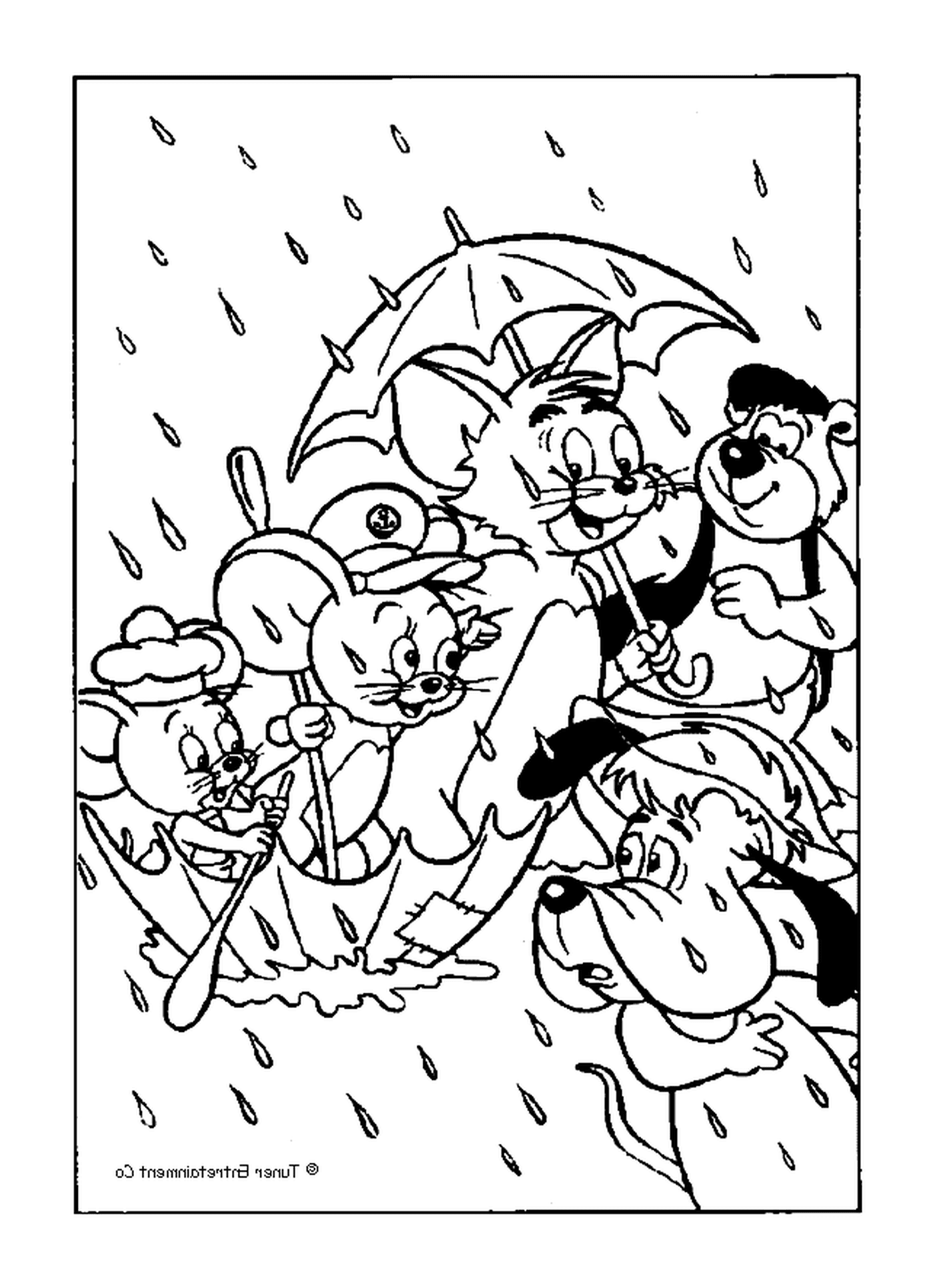  Tom and Jerry in the rain 