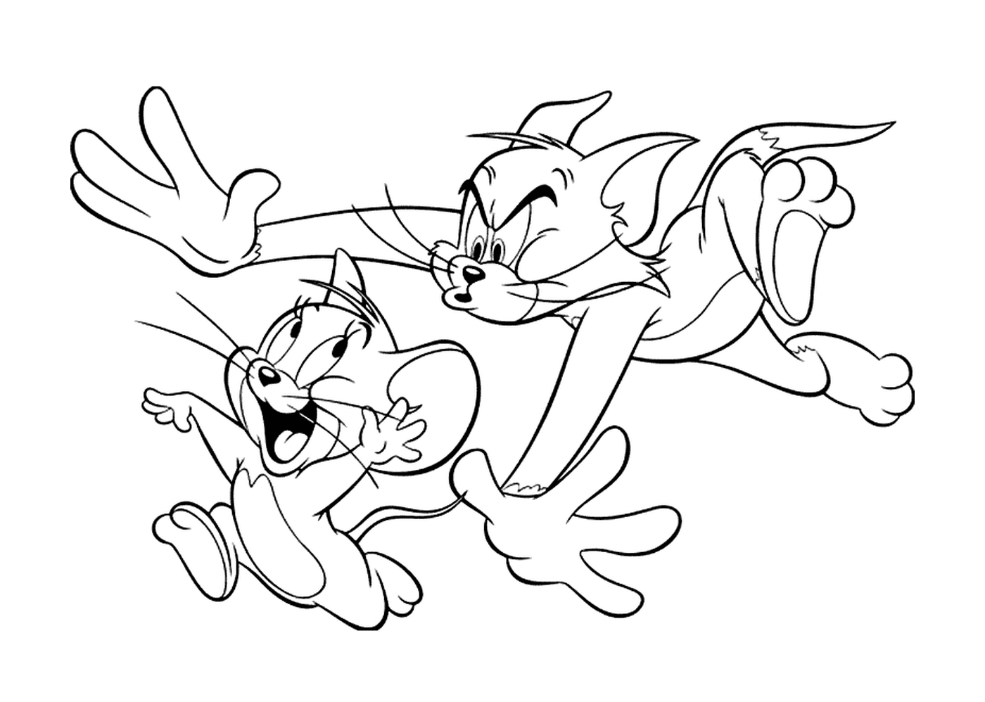  Tom runs after Jerry 