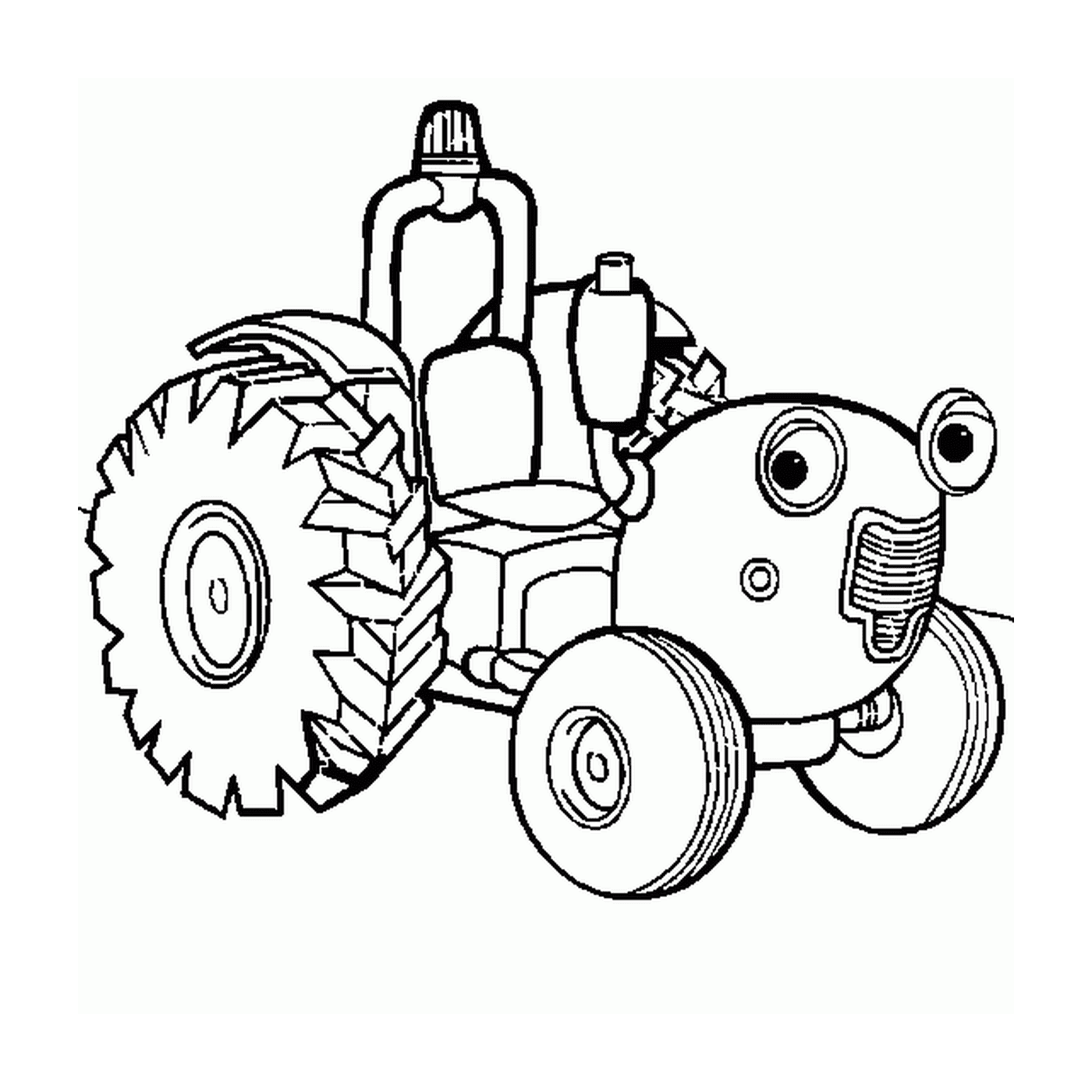  Tractor with cylinder in front 
